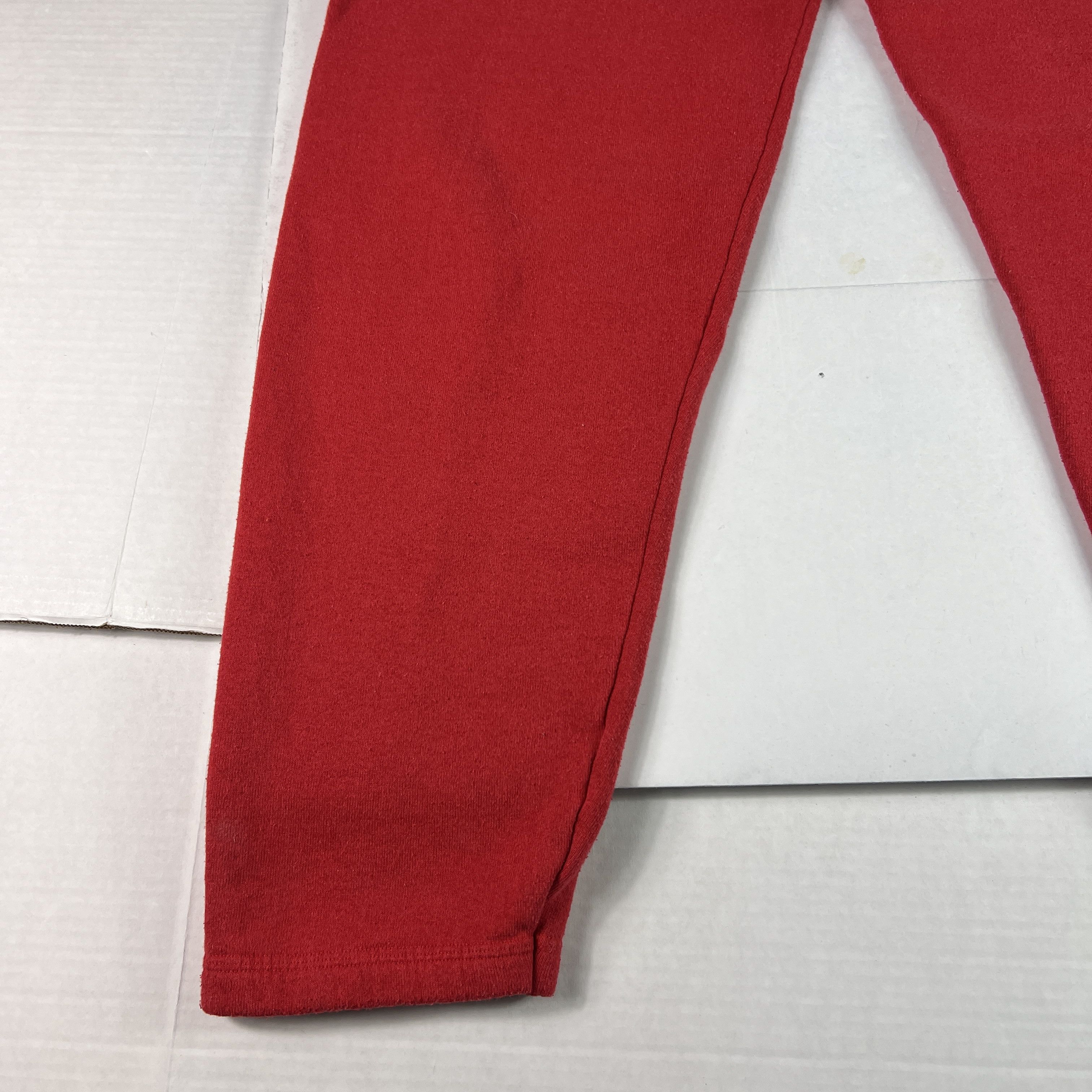Fruit Of The Loom VTG 90s NBA Chicago Blulls Sweatpants Red Faded Logo Joggers Size US 31 - 8 Thumbnail