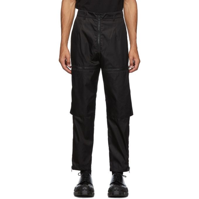 image of Prada Black Gabardine Zip Trousers ‘19, Men's (Size 34)