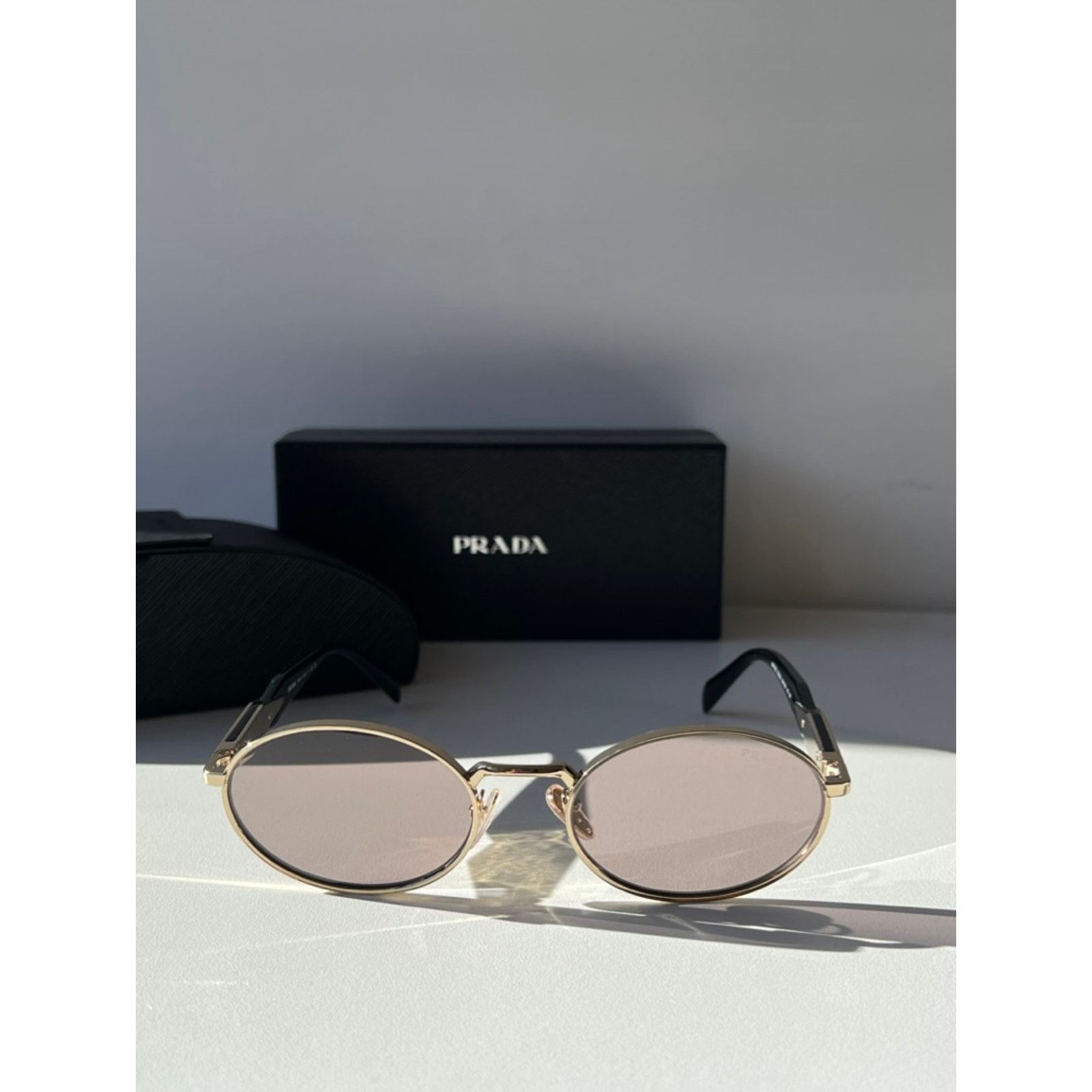 Prada NEW Prada PR65ZS Oval Sunglasses in Gold Purple Size ONE SIZE - 6 Thumbnail