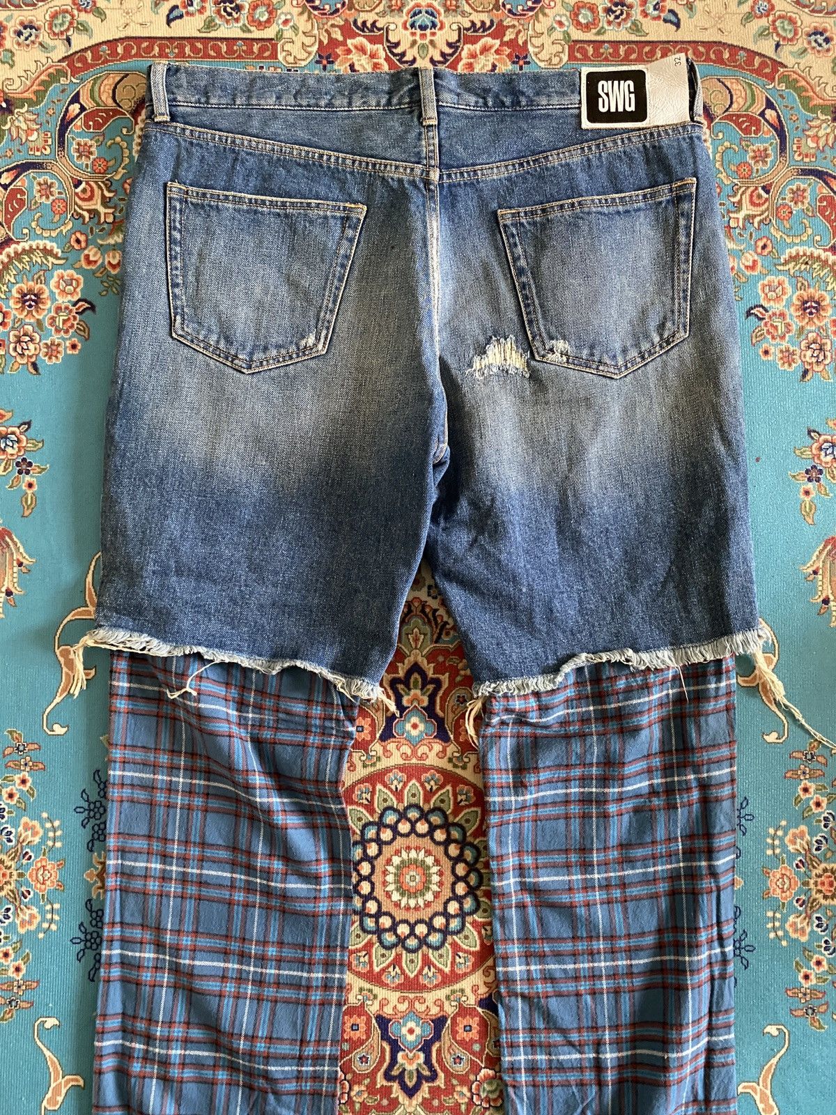 Japanese Brand Japanese Brand Swagger Hybrid Design Distressed Denim Size US 36 / EU 52 - 9 Thumbnail