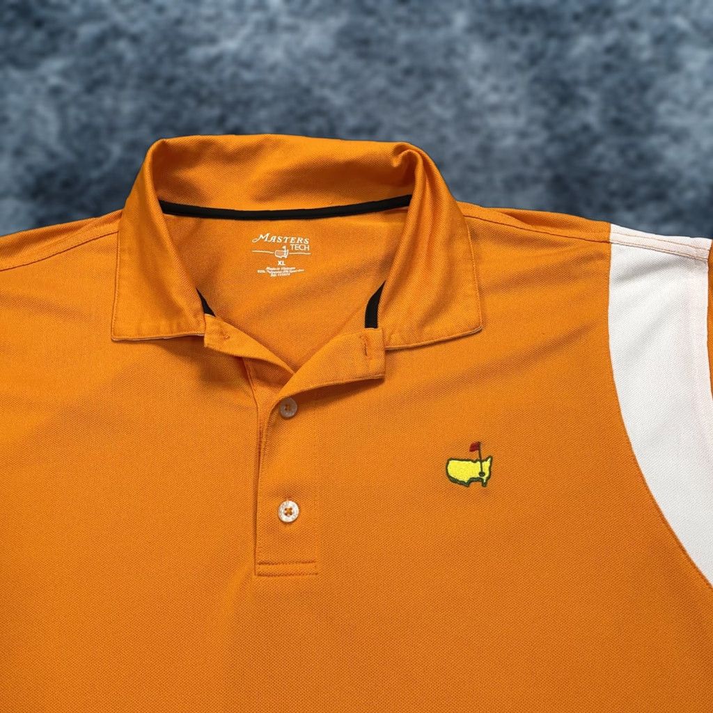 Vintage Masters Tech Polo Shirt Mens XL Orange Golf Solid Logo Embroidered Performance Logo Size US XL / EU 56 / 4 - 1 Thumbnail