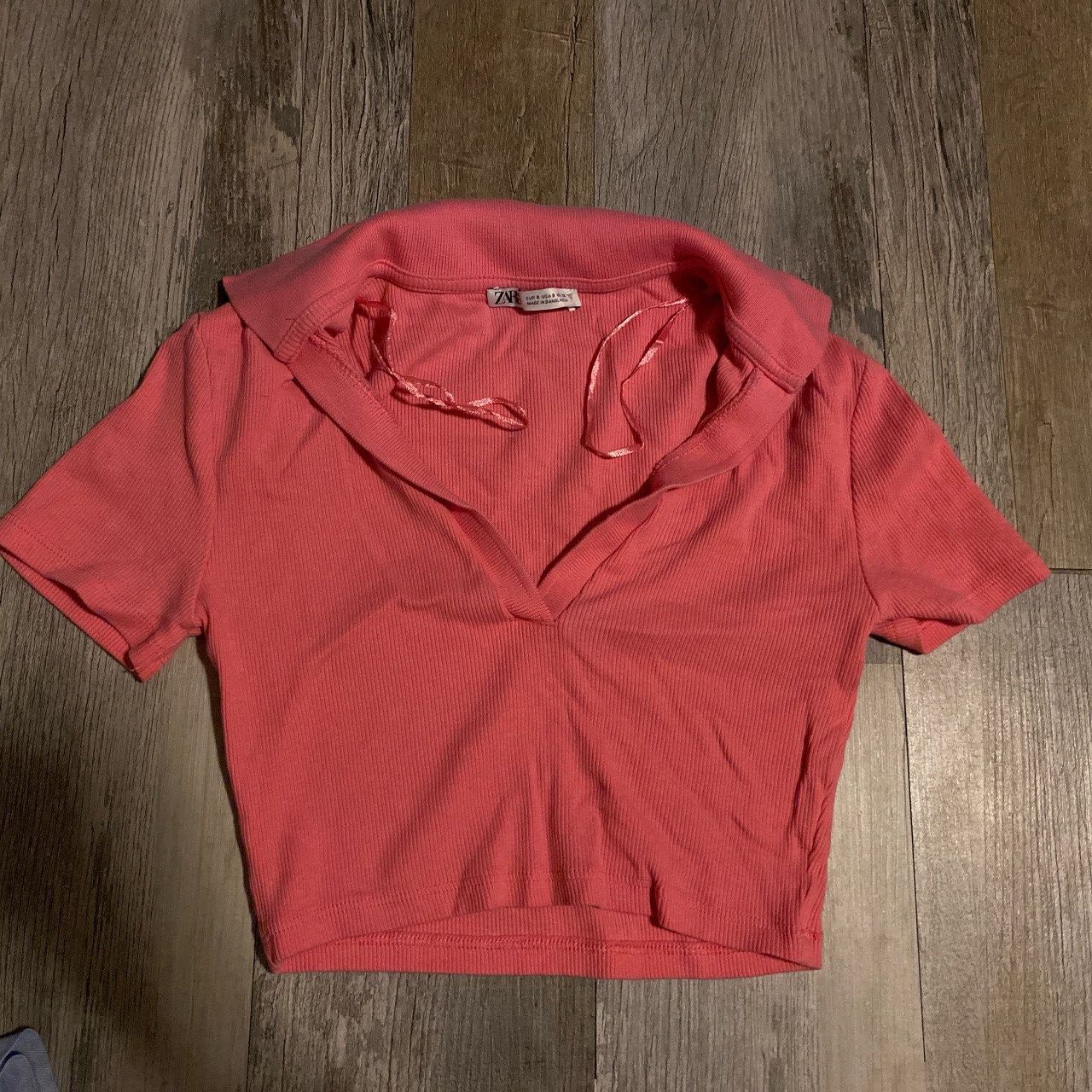 Zara Zara Pink Cropped Polo Size S / US 4 / IT 40 - 1 Preview