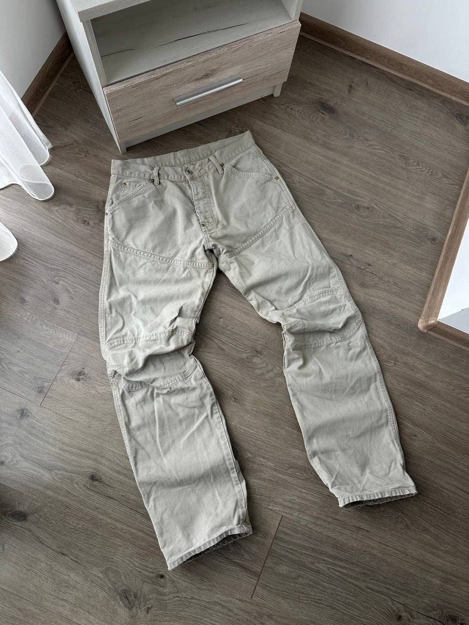 G-Star × Vintage Vintage G-Star Elwood White Cargo Distressed Pants Size US 32 / EU 48 - 12 Thumbnail