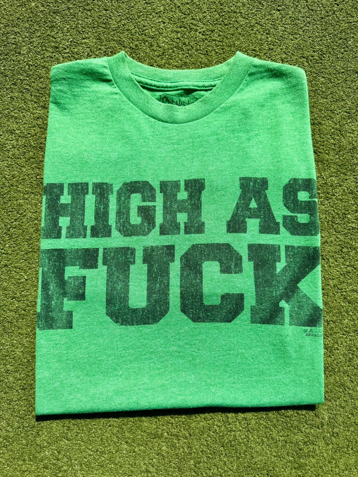 Rap Tees × Vintage Vintage High As Fuck Marijuana Weed 420 Funny Humor T-Shirt Size US M / EU 48-50 / 2 - 3 Thumbnail