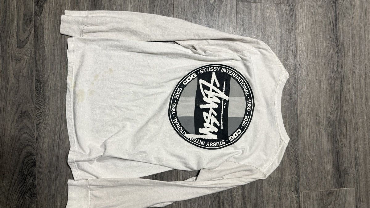 CDG by Comme des Garcons × Stussy Cdg x Stussy White long sleeve Size US S / EU 44-46 / 1 - 2 Thumbnail