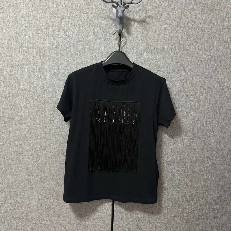 Maison Margiela Maison Margiela Black Cotton Logo T-Shirt 0089 Size M / US 6-8 / IT 42-44 - 1 Thumbnail