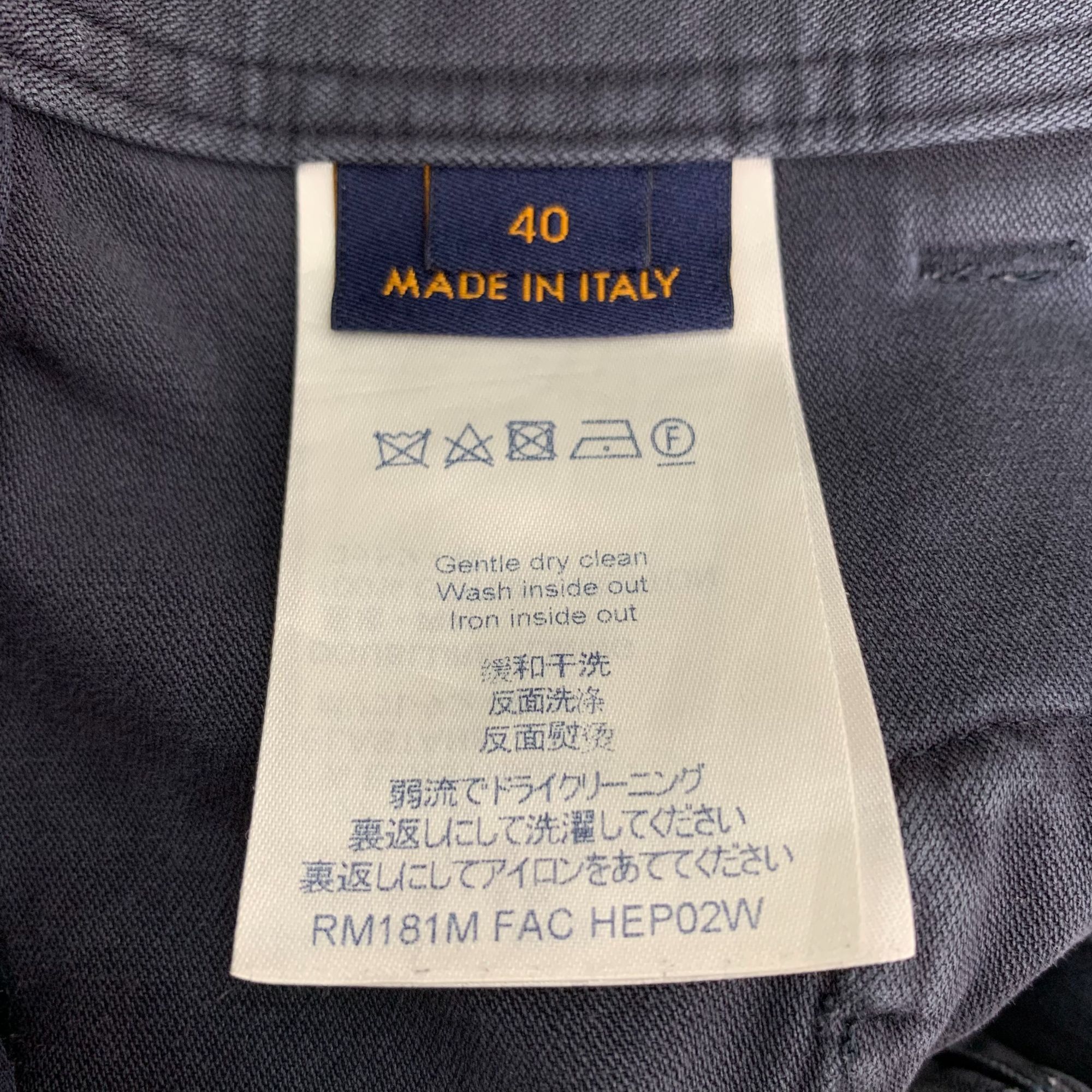 Louis Vuitton LOUIS VUITTON Mens Smoke Grey Cotton Cargo Pants With Zip De Size US 40 / EU 56 - 4 Thumbnail