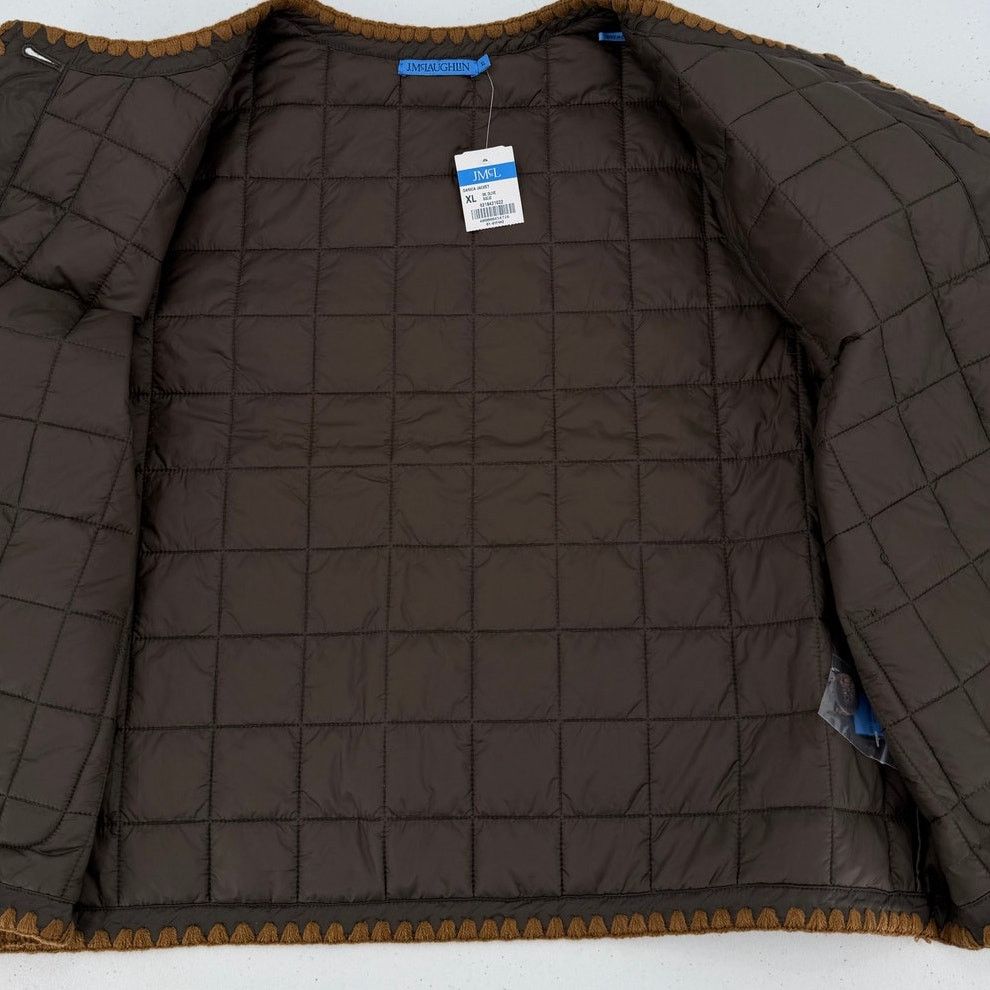 J.McLaughlin NWT J. McLaughlin Danilka Olive Green/Brown Quilted Jacket Size XL / US 12-14 / IT 48-50 - 12 Thumbnail