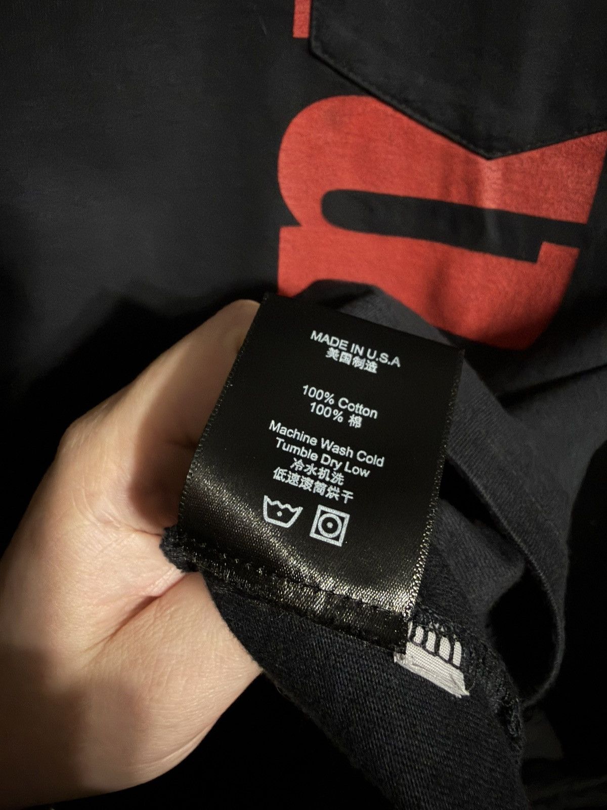 Rhude Pocket Logo Tshirt in Vintage Black/Red Size US M / EU 48-50 / 2 - 5 Thumbnail