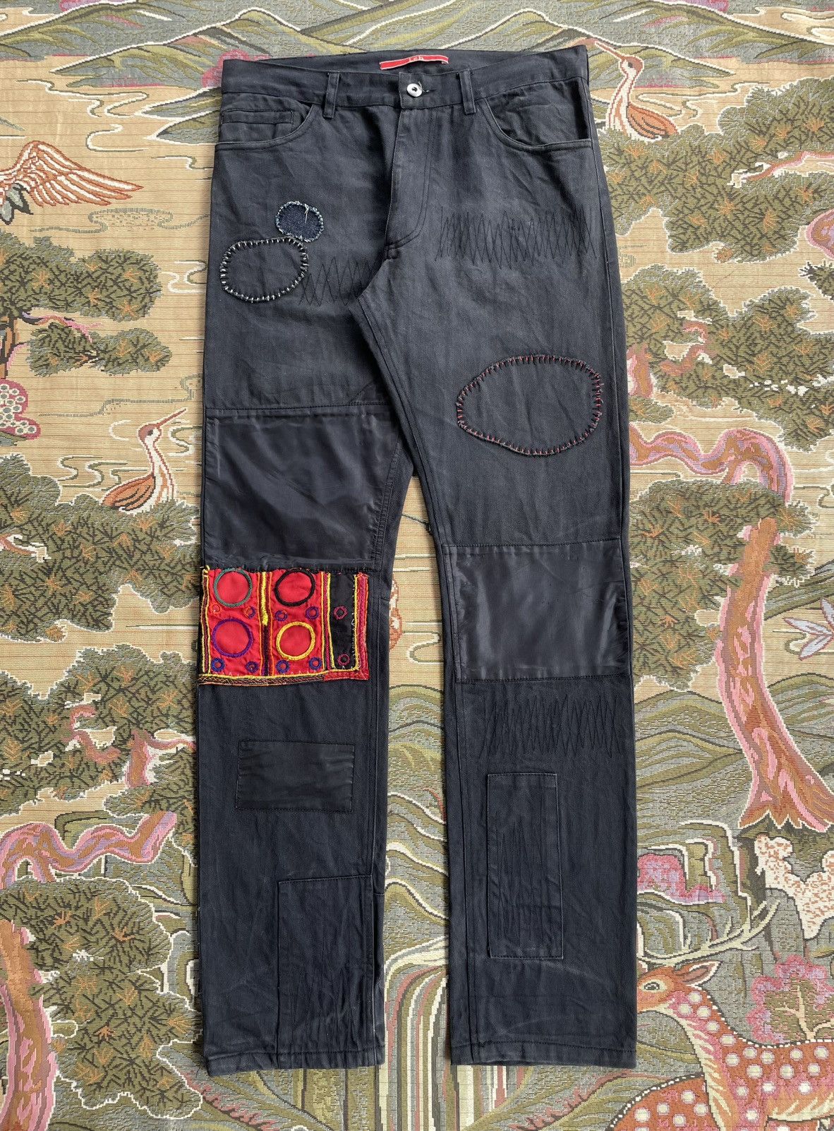 Japanese Brand Rare Vintage Leh Patchwork Jeans Size US 32 / EU 48 - 1 Thumbnail