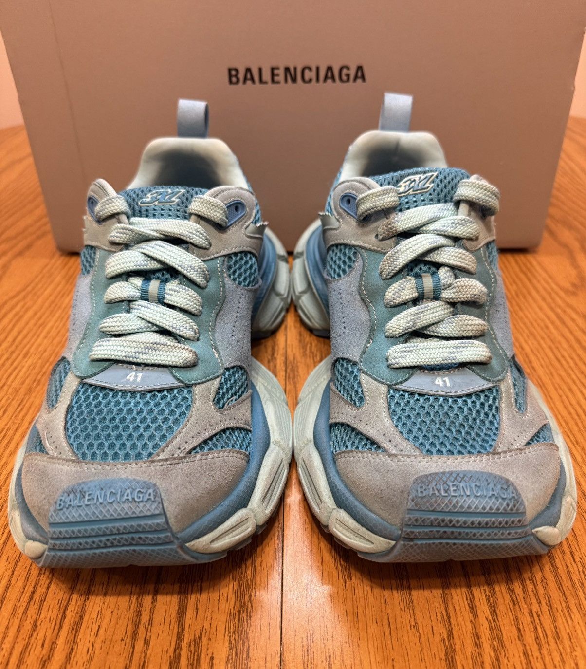 Balenciaga Balenciaga 3XL Worn Out Sneaker (Blue) Size US 8 / EU 41 - 2 Thumbnail