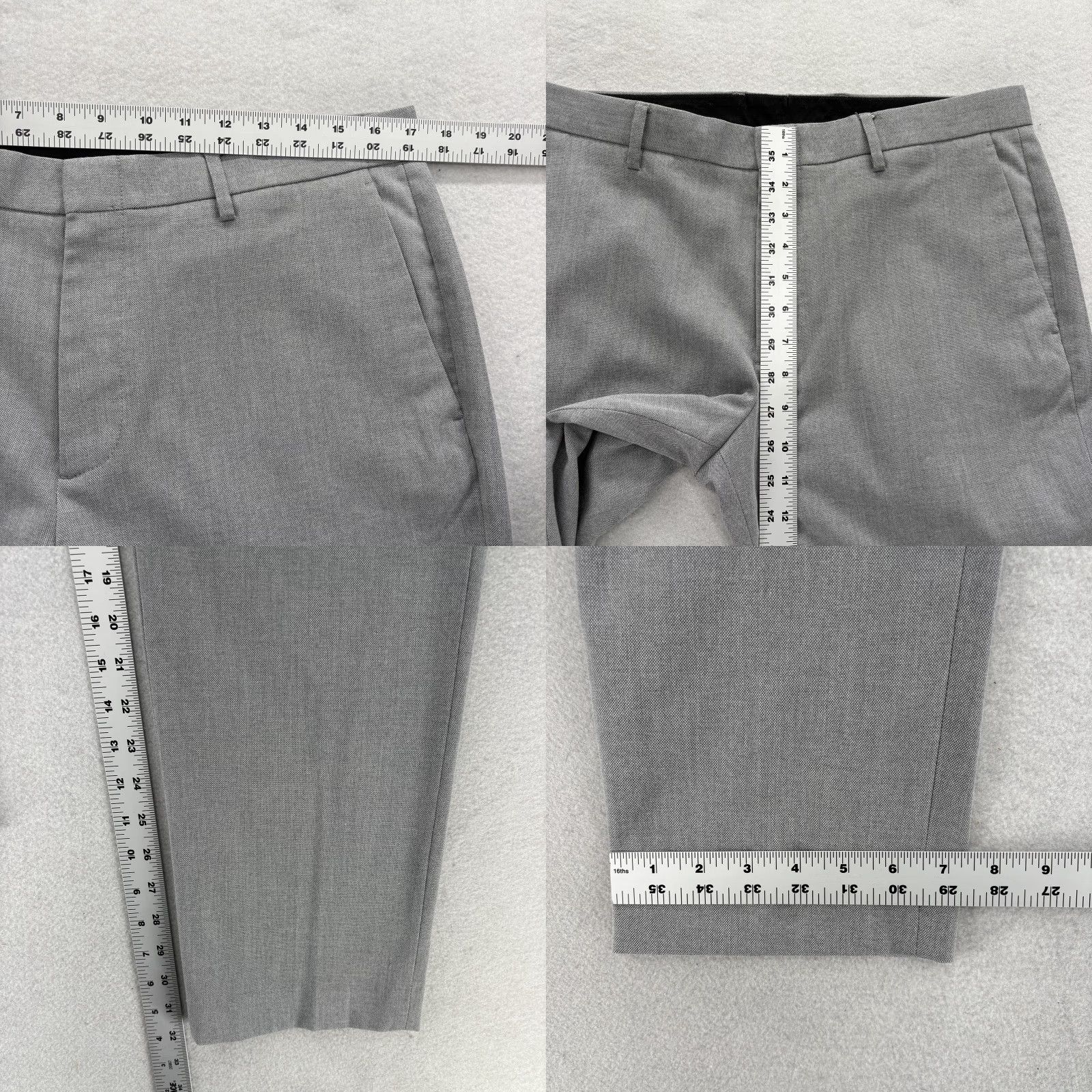 J.Crew J.Crew Ludlow Dress Pants Mens 33x32 Gray Slim Fit Stretch Cotton Blend Business Pants Size US 33 - 8 Thumbnail