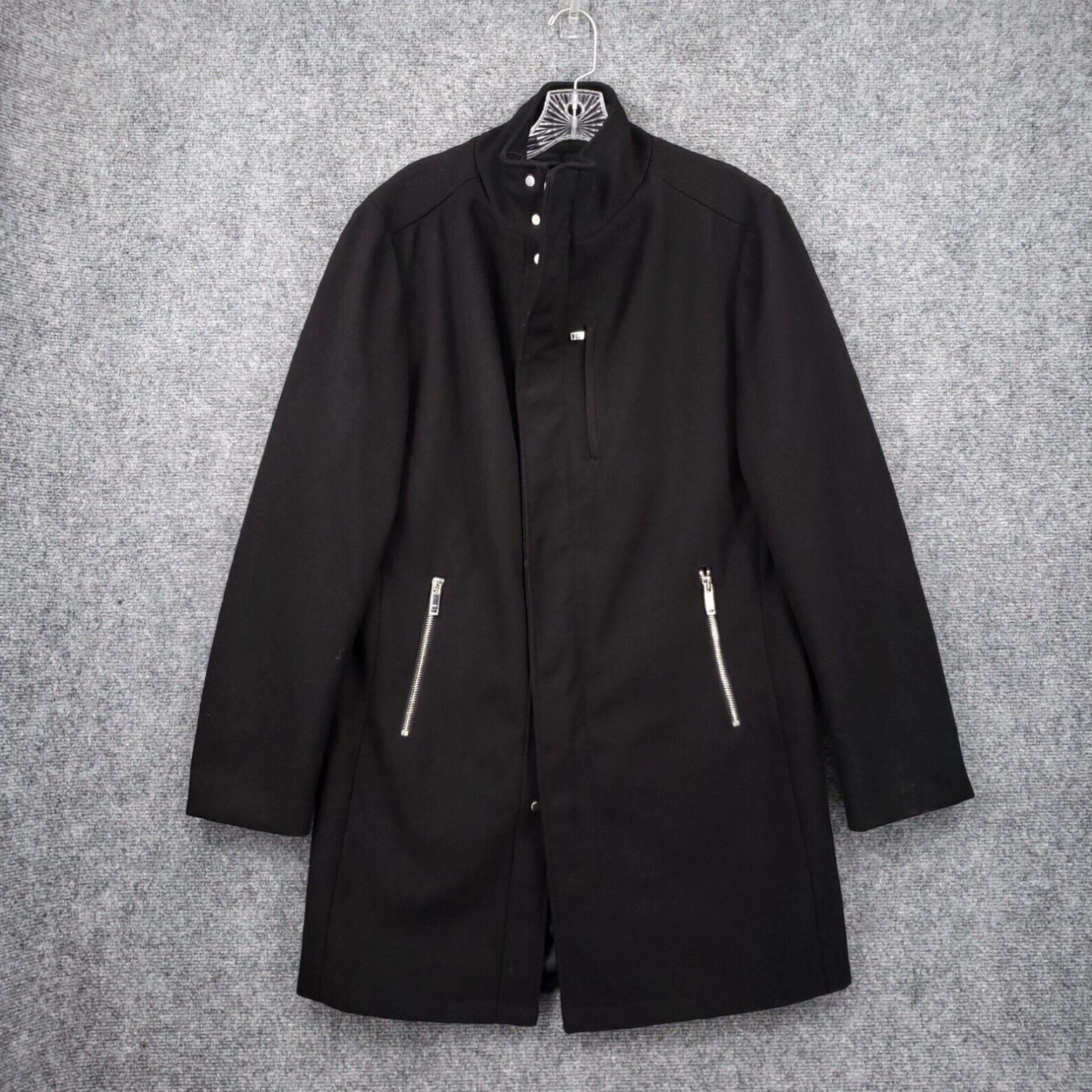 Zara Womens Medium Black Water Repellent Winter Overcoat Wrap Coat By Zara Grailed