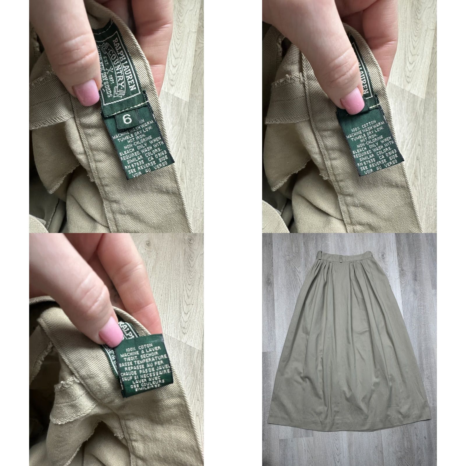 Ralph Lauren Ralph Lauren Country Vintage Skirt Made In USA Size USA 6 Long Maxi Beige Cotton Women Skirt 6 Vintage Womens Usa 6 Size 28" / US 6 / IT 42 - 8 Thumbnail