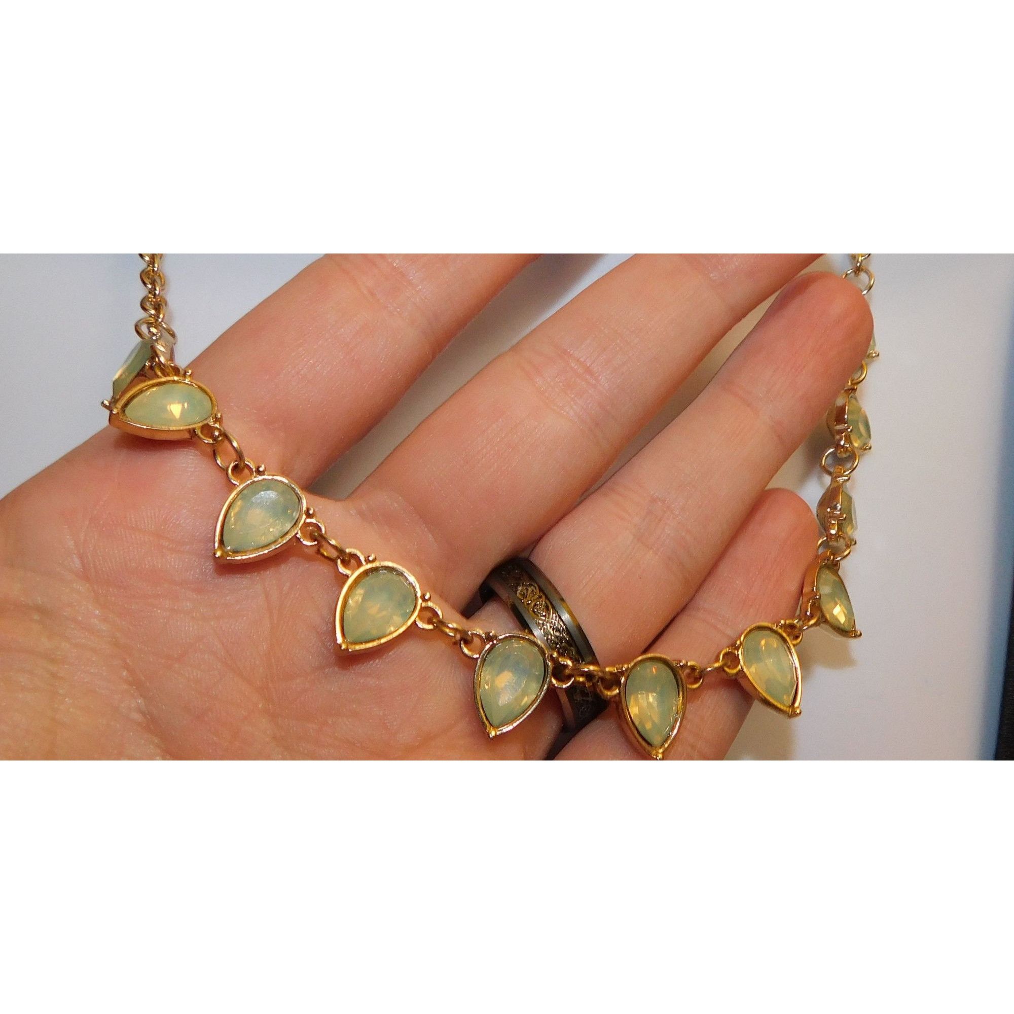 Other Green And Gold Teardrop Necklace Size ONE SIZE - 3 Thumbnail