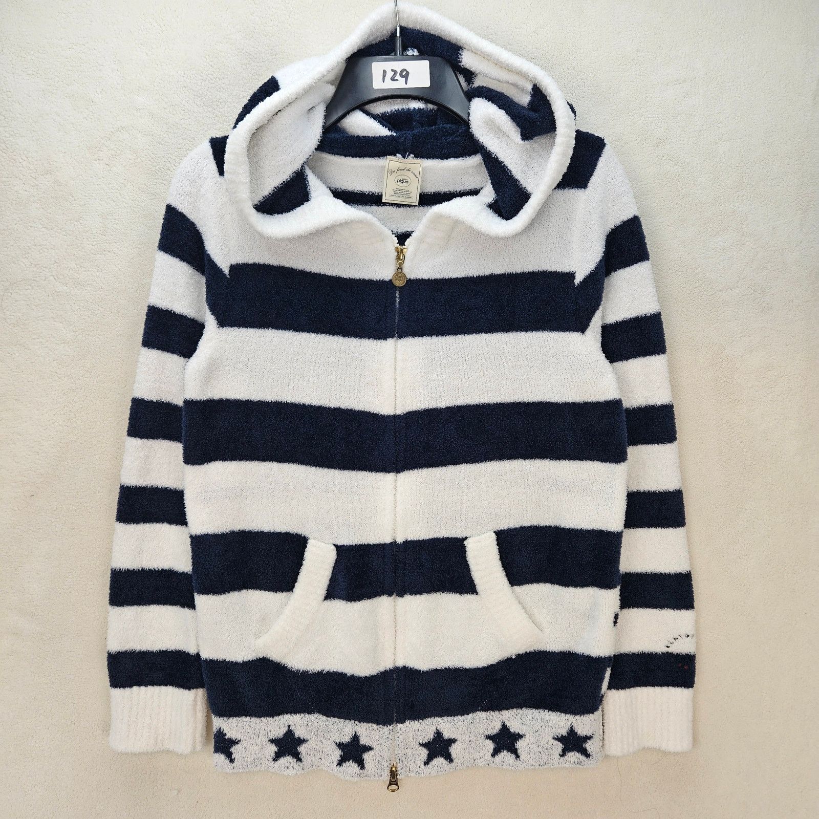 Other GELATO PIQUE WOMEN'S ONE SIZE FULL ZIP HOODIE NAVY WHITE Size ONE SIZE - 1 Thumbnail