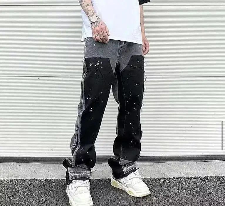 Japanese Brand × Jean Graffiti Black Flared Denim Pants Size US 32 / EU 48 - 4 Thumbnail