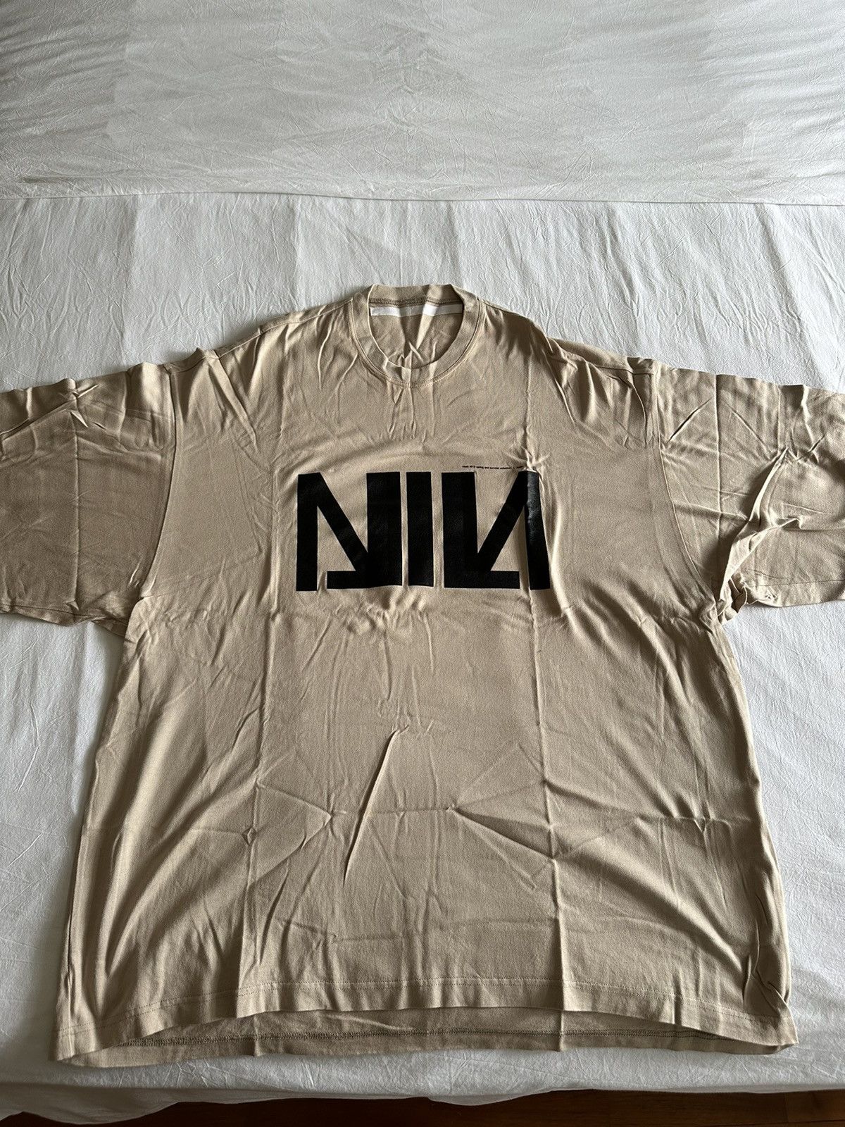 image of Julius Nilos Ss2018 Beige Oversized Tee, Men's (Size Medium)