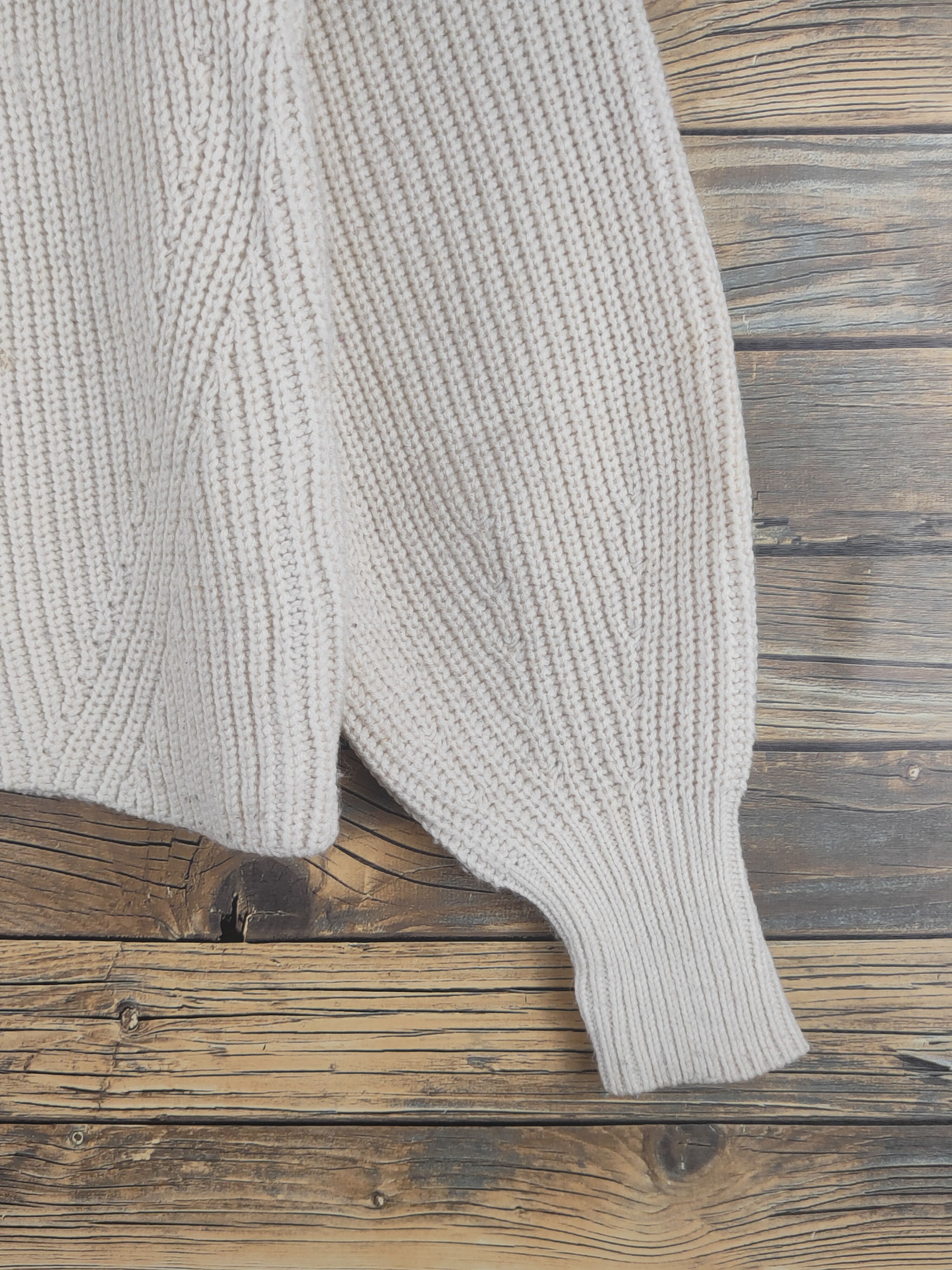 Vintage Iena Cream Knitwear Sweatshirts #W1213 Size L / US 10 / IT 46 - 6 Thumbnail