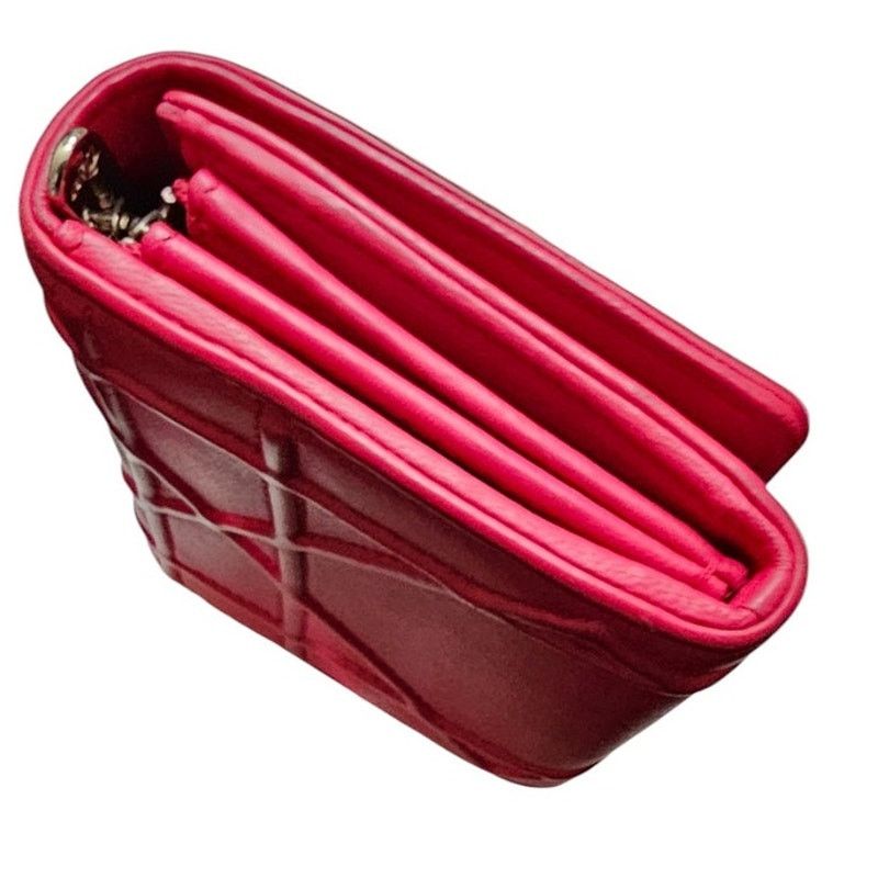 Dior Christian Dior Diorama Trifold Wallet in Pink Leather Size ONE SIZE - 4 Thumbnail