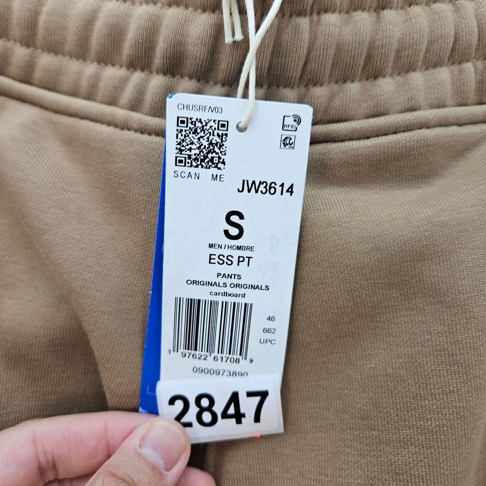 Adidas ADIDAS ORIGINALS MEN'S SMALL KHAKI SWEATPANTS JW3614 NWT Size US 28 / EU 44 - 5 Thumbnail