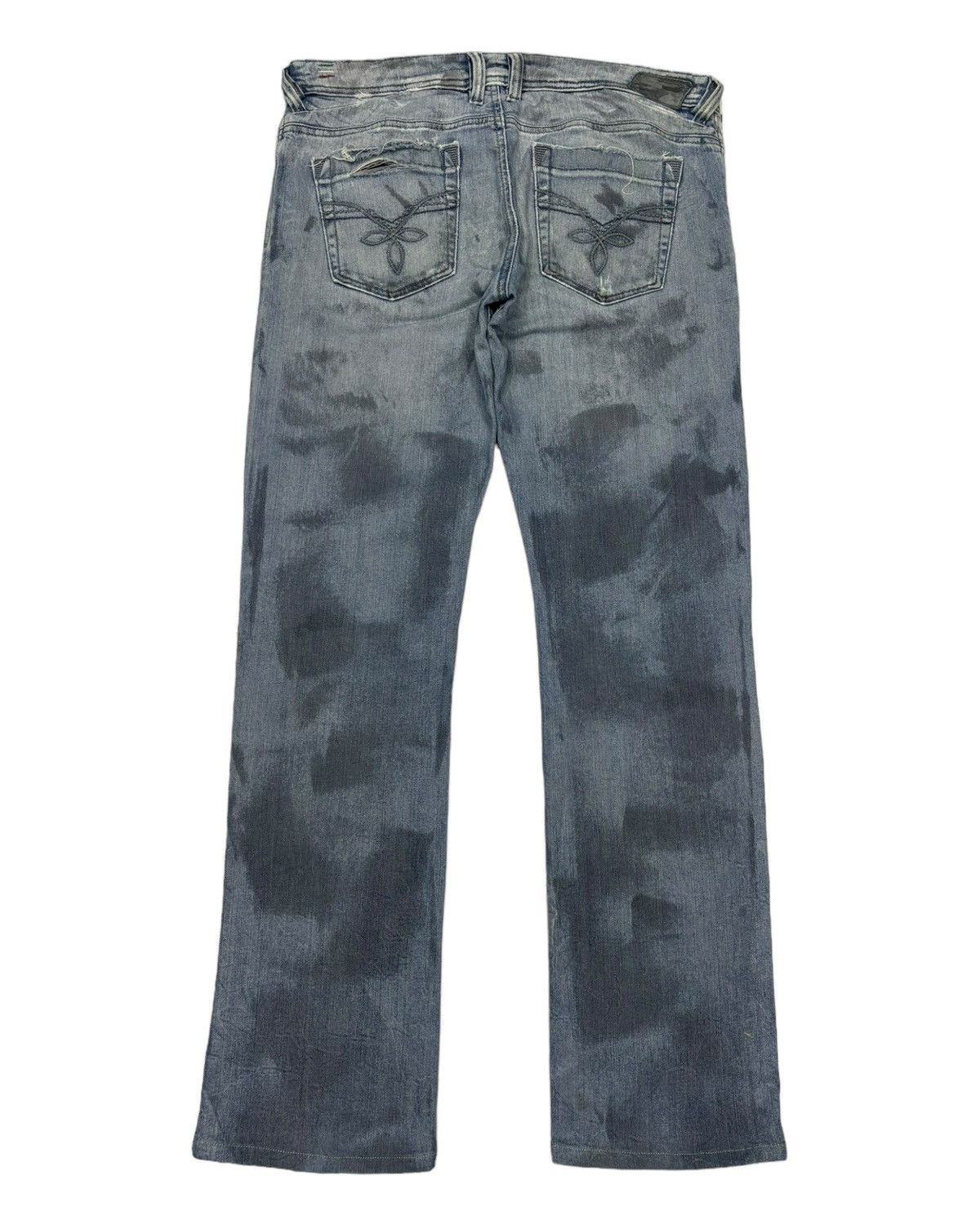 Diesel RARE DIESEL TATTOO ART DISTRESSED DENIM JEANS Size US 35 - 8 Thumbnail