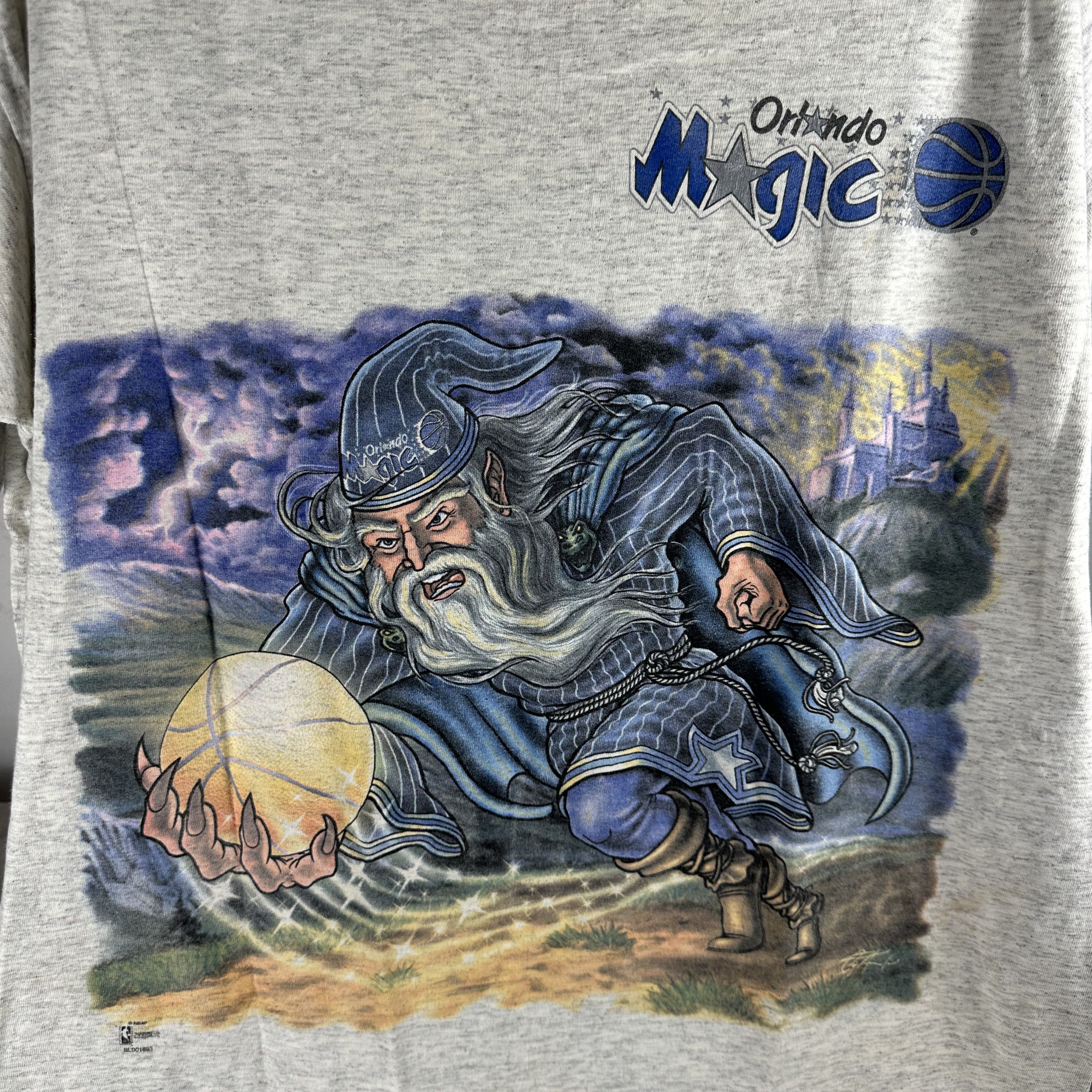 Vintage Vintage 90s Orlando Magic NBA Salem Sportswear Wizard Tee Size US XXL / EU 58 / 5 - 2 Thumbnail