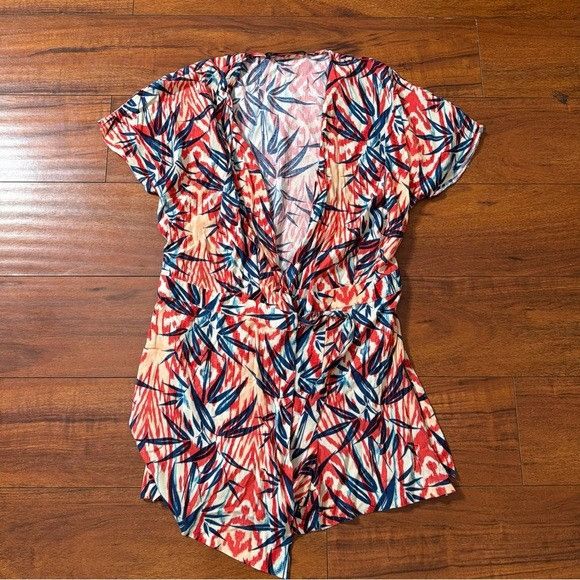 Zara Zara Flora Leaf Printed Romper Jumpsuit Sz Extra Small XS Size XS / US 0-2 / IT 36-38 - 2 Thumbnail