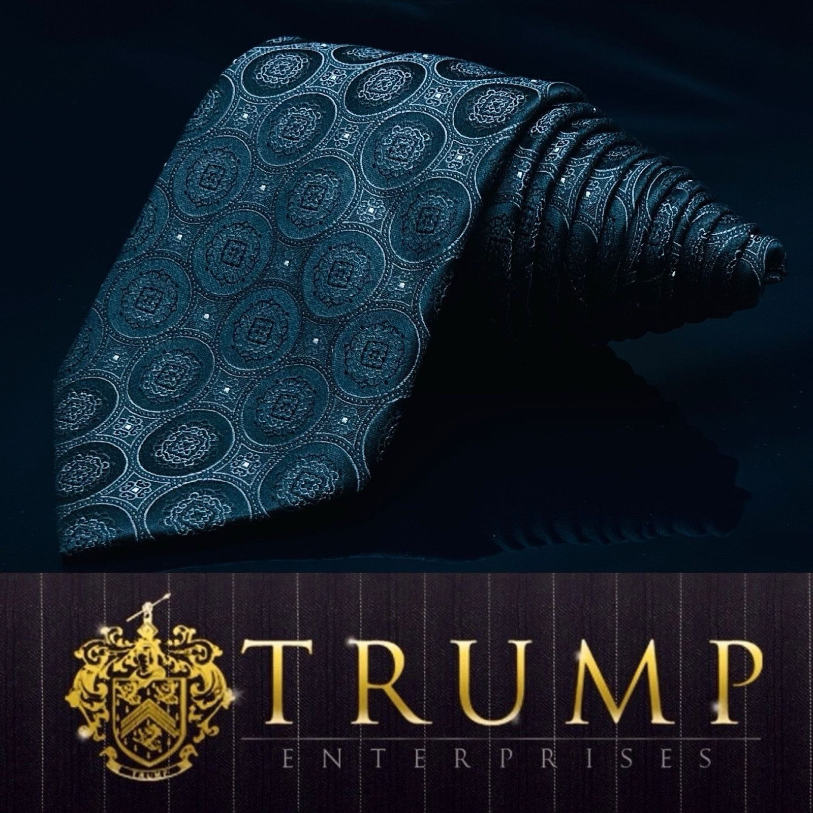 Donald Trump Donald J. Trump Signature Collection TIE Black Geometric WI Size ONE SIZE - 1 Thumbnail