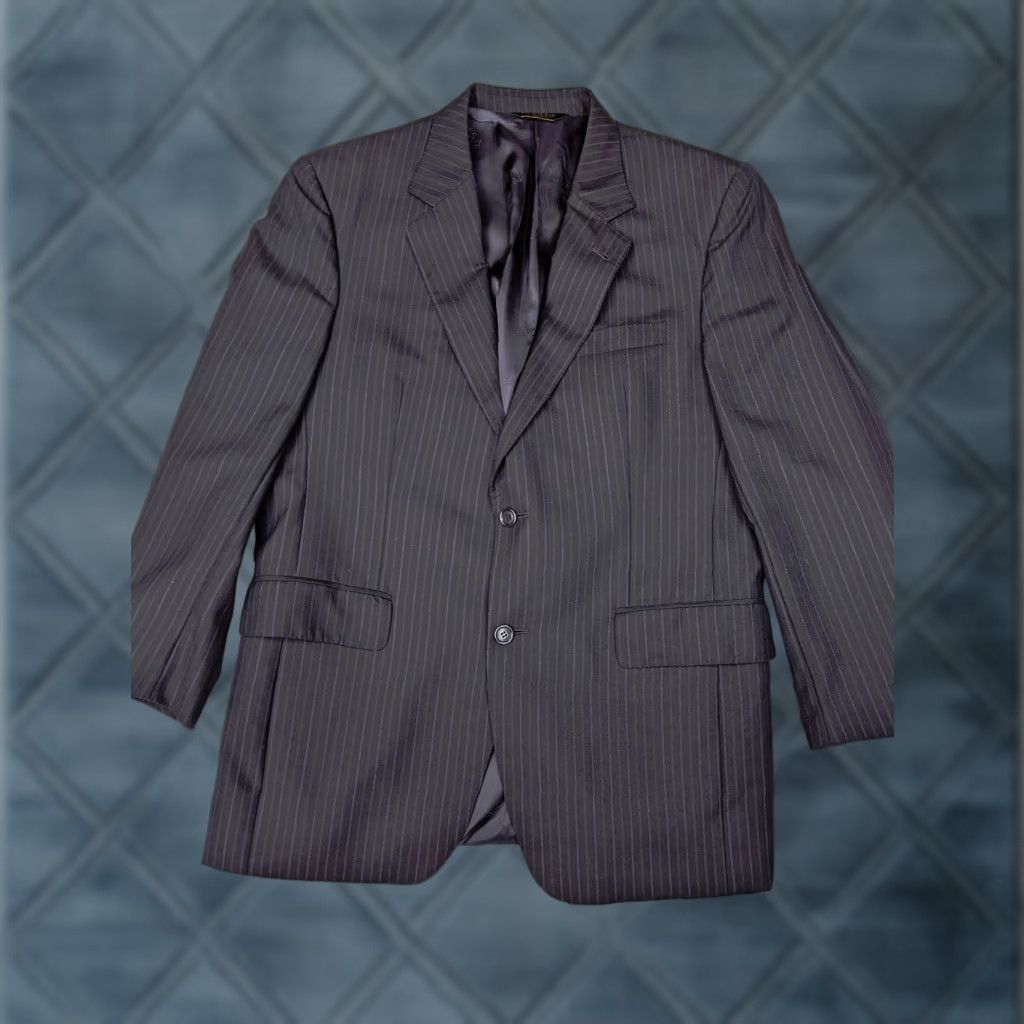 Jos. A. Bank VINTAGE JoS A BANK Men 40R Blue Pinstripe 100% Wool Blazer Jacket 2 Button Size 40R - 1 Thumbnail