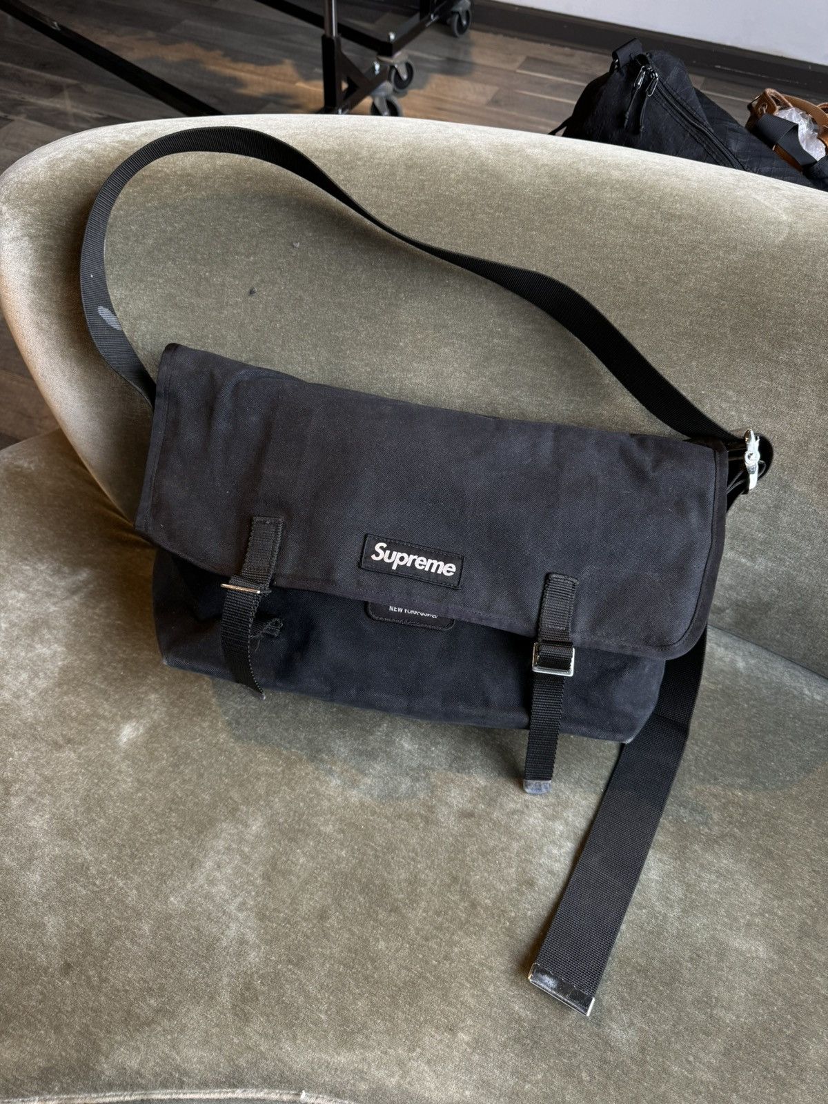 Supreme De Martini Black Messenger Bag Ss20, Men's