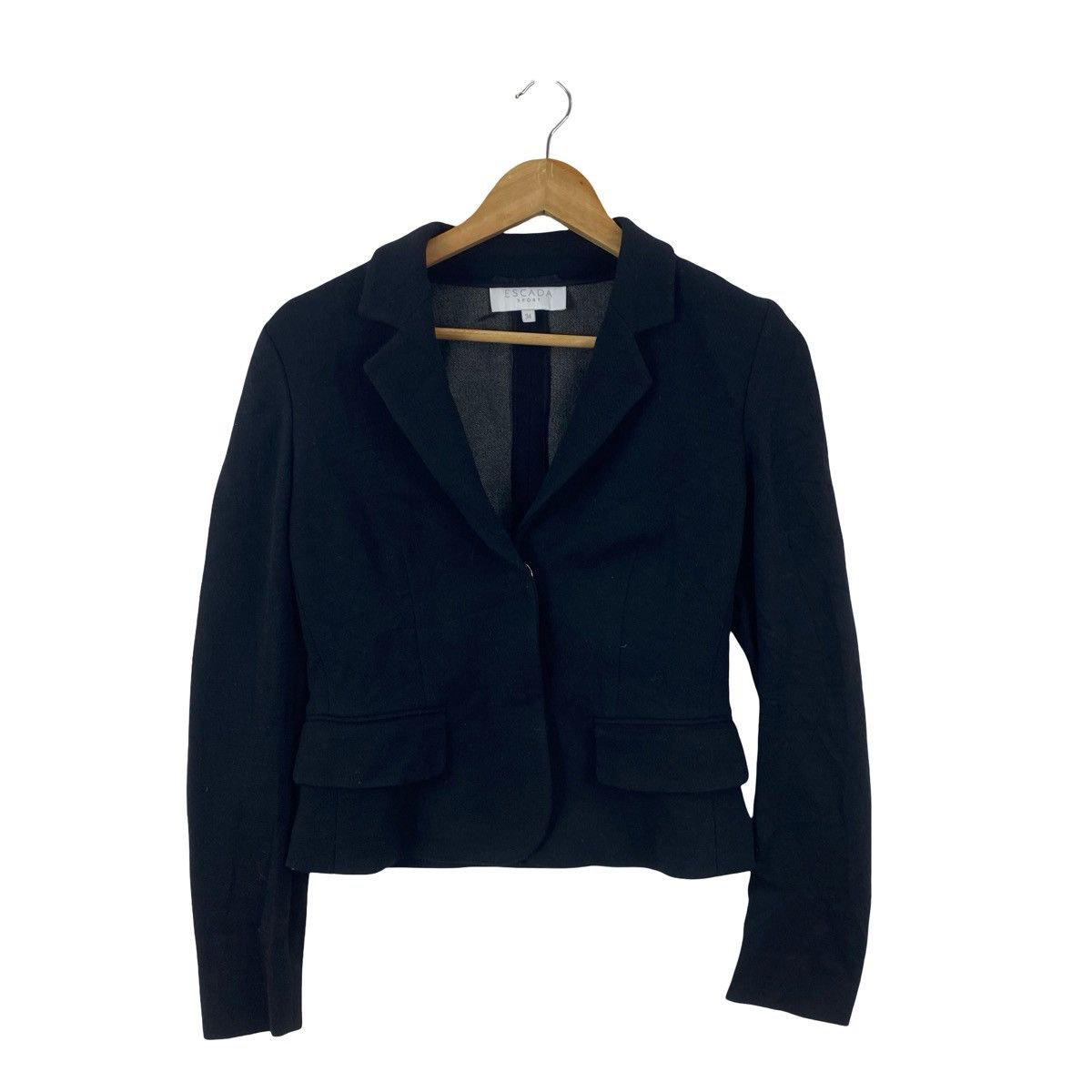 Escada ESCADA SPORT Cropped Blazer Jacket Minimal Tailored Formal Size XS / US 0-2 / IT 36-38 - 4 Thumbnail