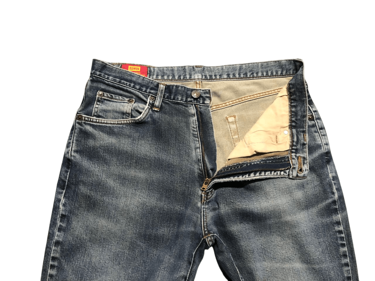 Edwin Vintage Edwin 604 Flare Distressed Dirty Denim Pants Size US 33 - 4 Thumbnail