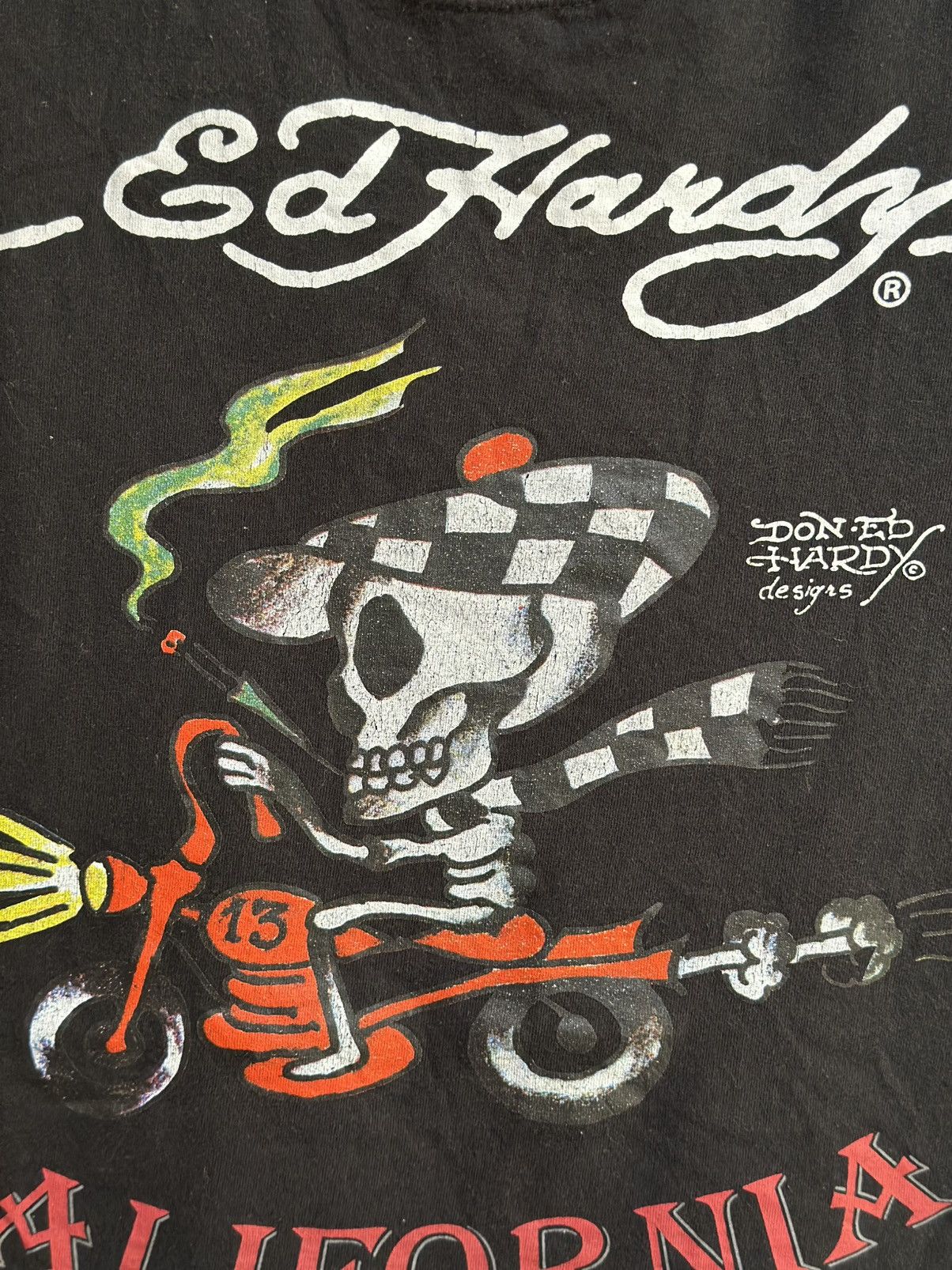 Ed Hardy Vintage Ed Hardy California Faded Oversize Tee Size US XXL / EU 58 / 5 - 2 Thumbnail