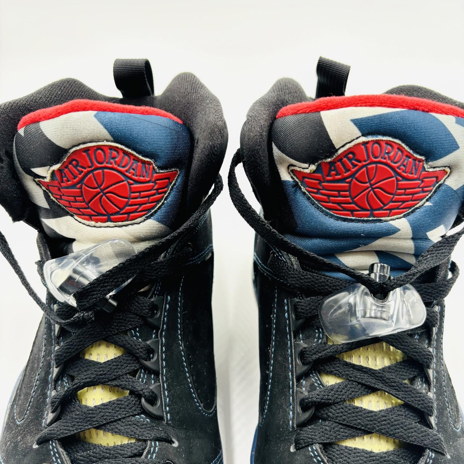 Designer Jordan Sixty Plus Black Varsity Red French Blue Size US 12 / EU 45 - 8 Thumbnail
