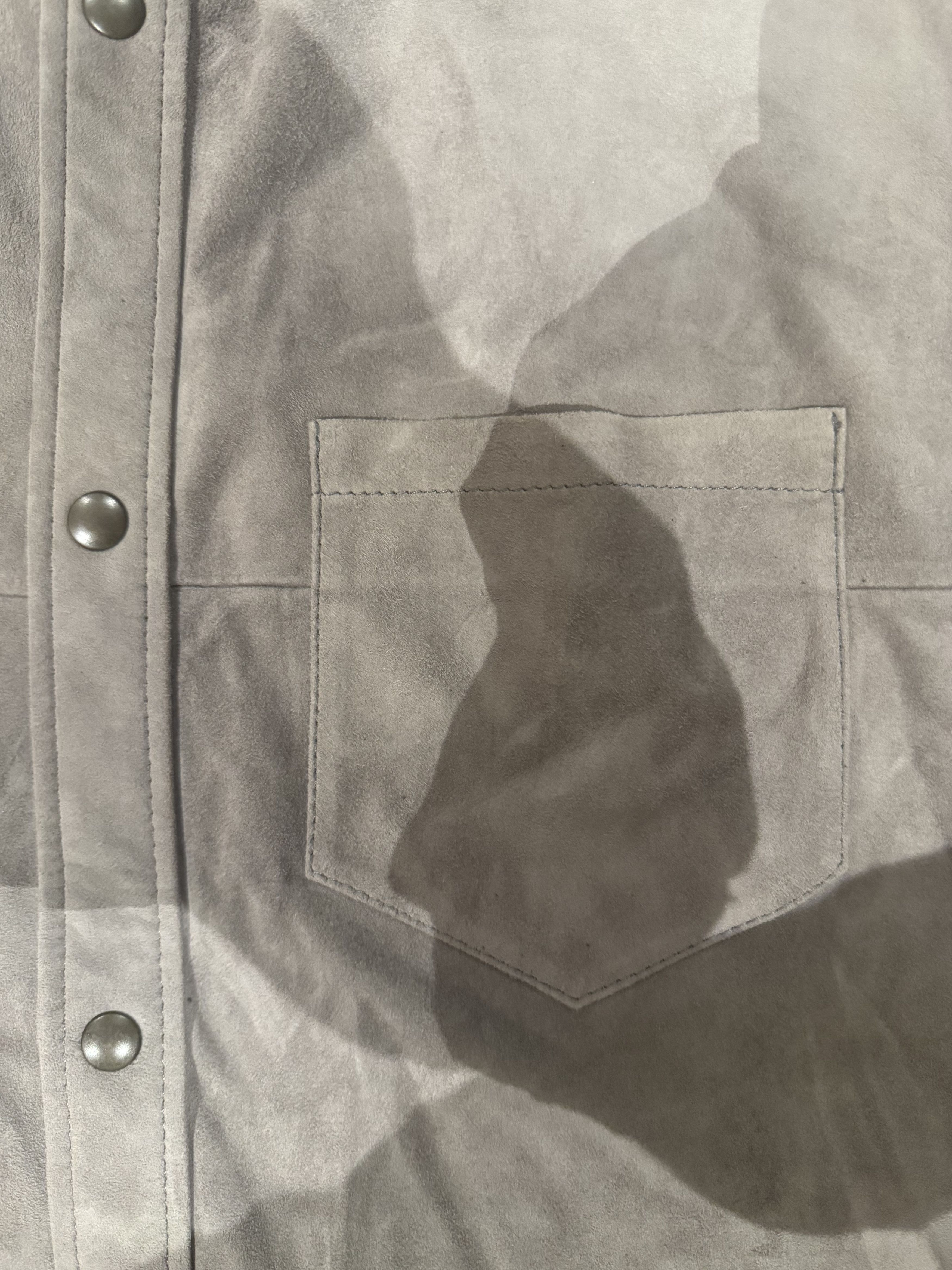 Corridor 💚 Corridor NYC Goat Suede Snap Shirt Grey Medium NEW Size US M / EU 48-50 / 2 - 10 Thumbnail