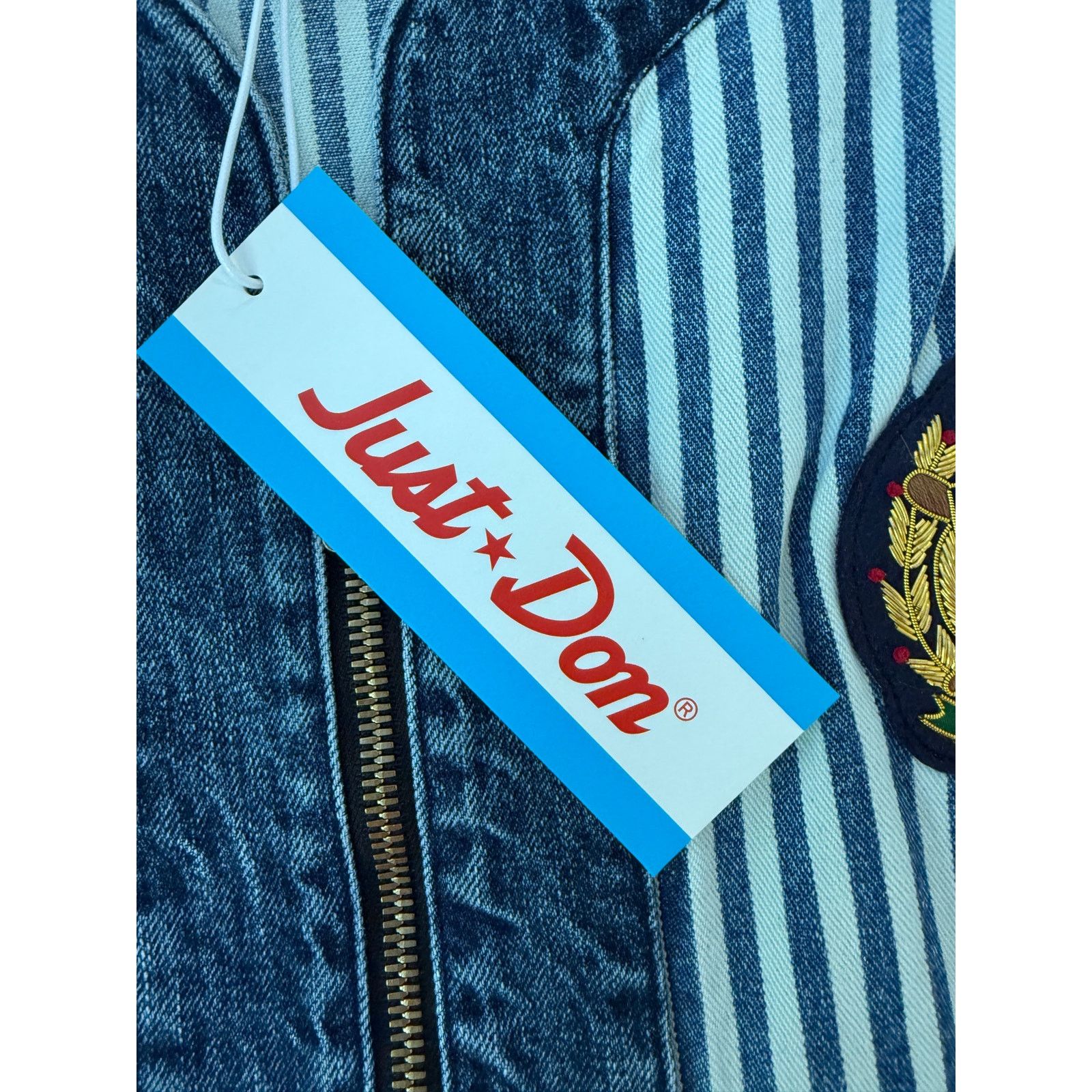 Just Don Just Don Denim Striped Baseball Jersey Size US XL / EU 56 / 4 - 6 Thumbnail