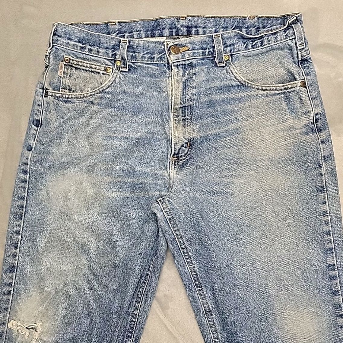 Carhartt VINTAGE Carhartt Jeans Mens 36 Blue Men 36x30 Denim Relaxed Fit Faded Work Casual B17 Size US 36 / EU 52 - 3 Thumbnail