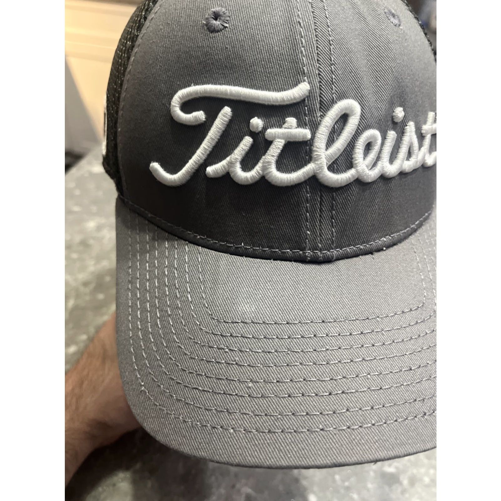 Titleist Titleist Pro V1 FJ Gray Golf Hat S/M Embroidered Logo Foot Joy A-Flex Men Size ONE SIZE - 5 Thumbnail