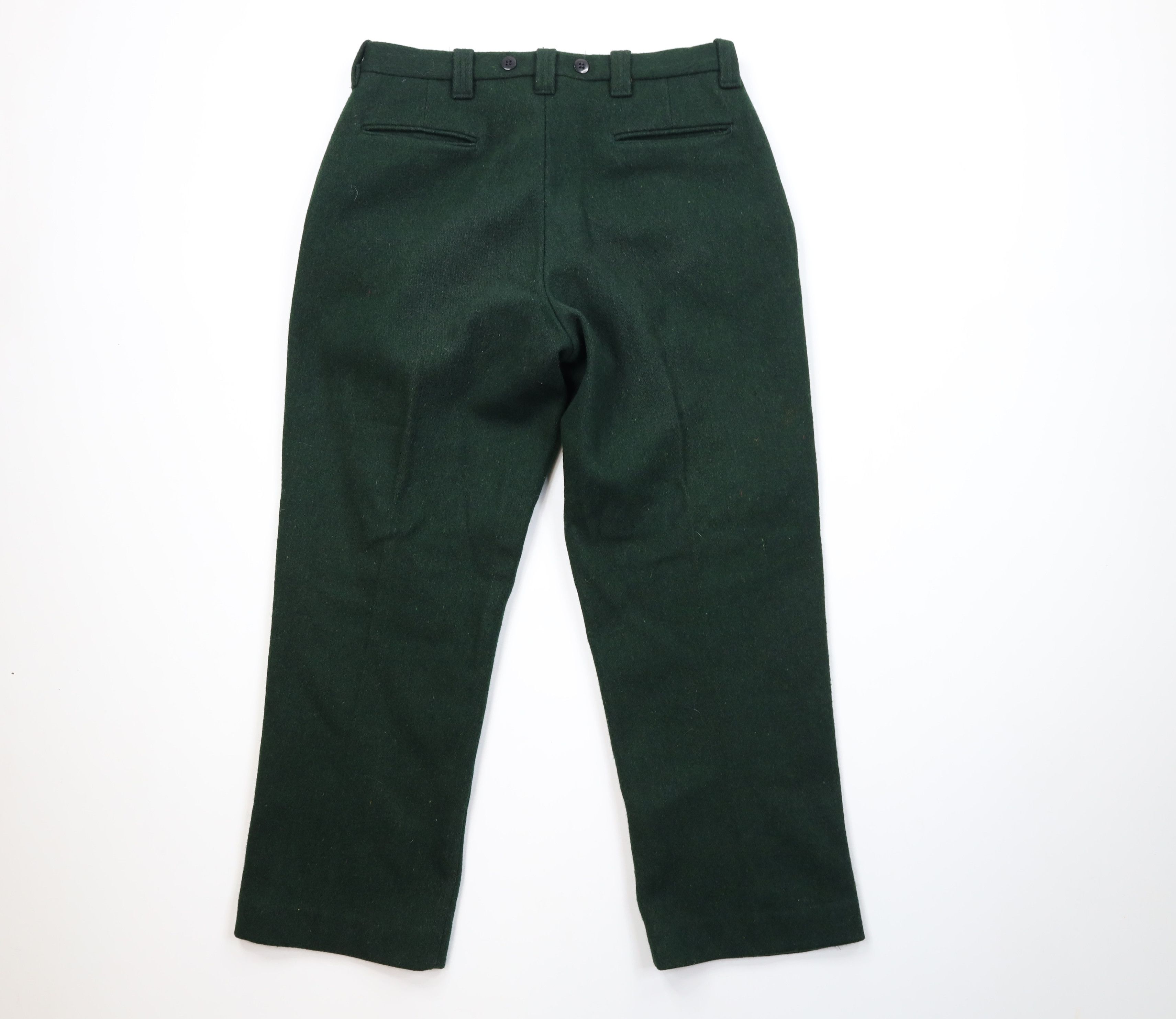 Vintage Vintage 90s Streetwear Heavy Wool Wide Leg Pants Green USA Size US 34 / EU 50 - 12 Thumbnail