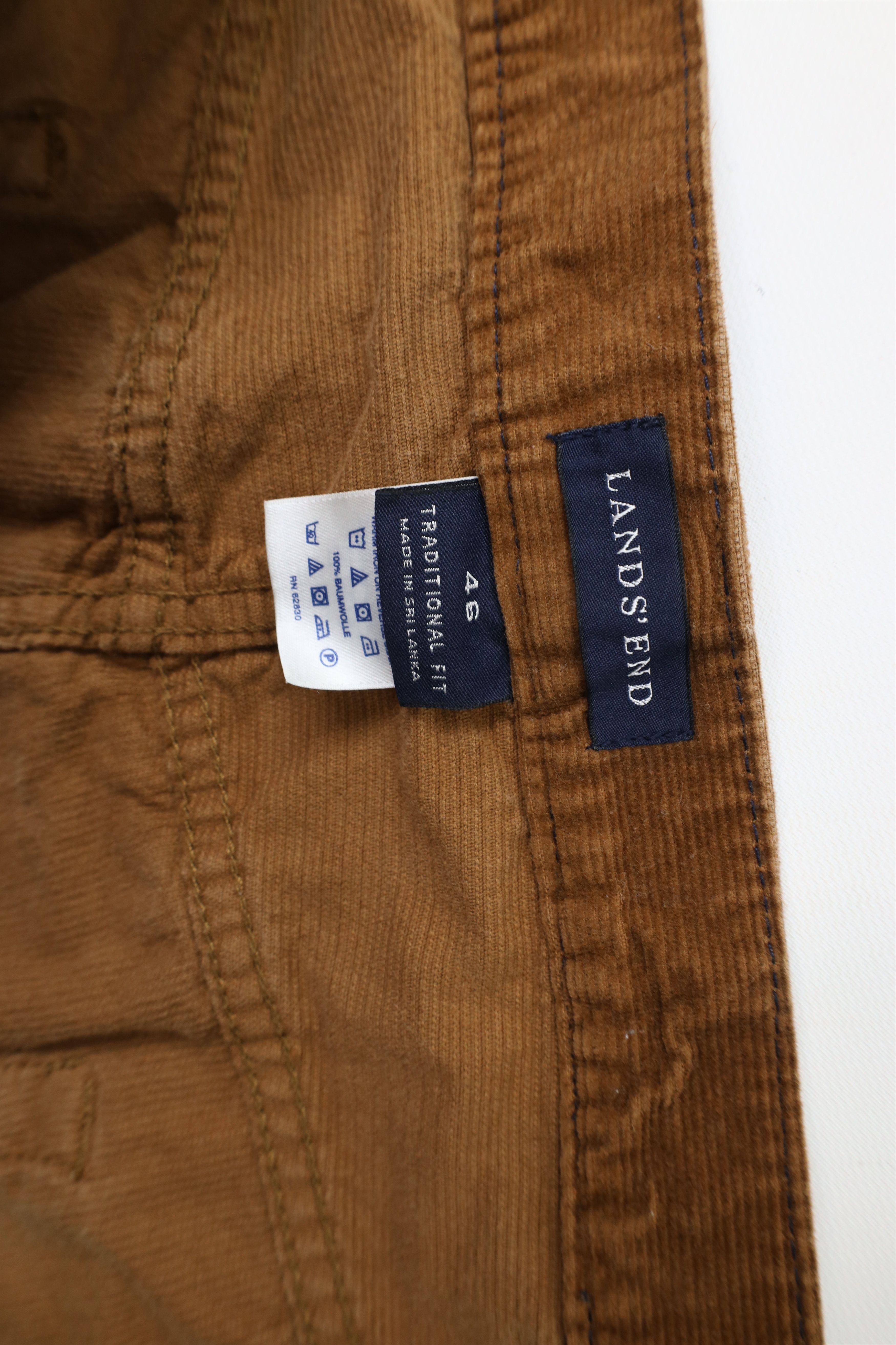 Lands' End × Vintage Vintage Lands End Fit Faded Wide Leg Corduroy Pants Brown Size US 44 / EU 60 - 6 Thumbnail