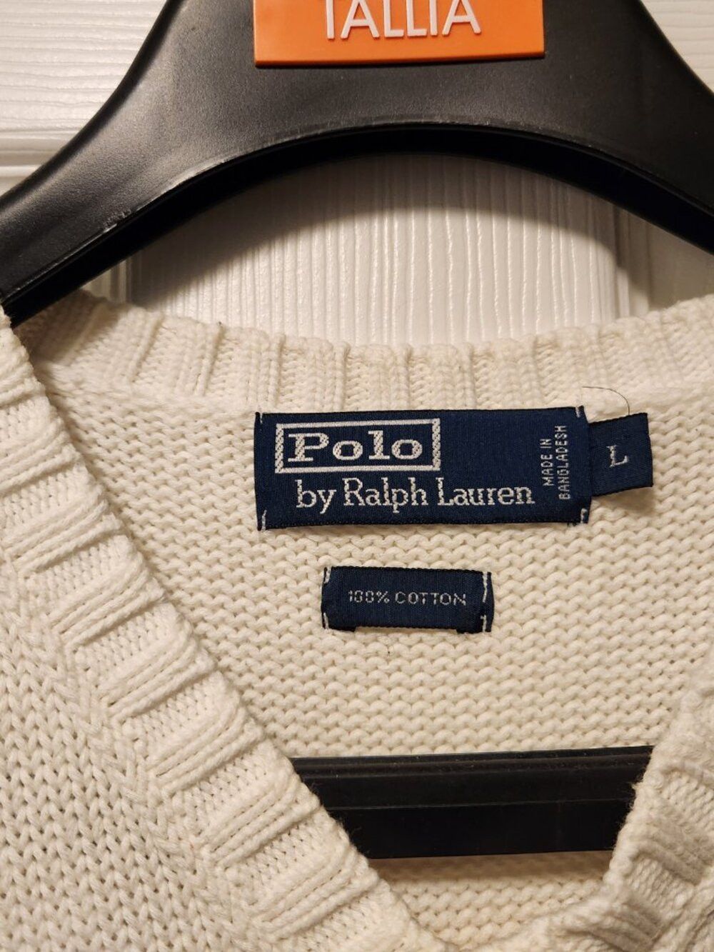 Polo Ralph Lauren polo Ralph Lauren men's white 100%cotton V-neck vest LARGE Size US L / EU 52-54 / 3 - 2 Thumbnail