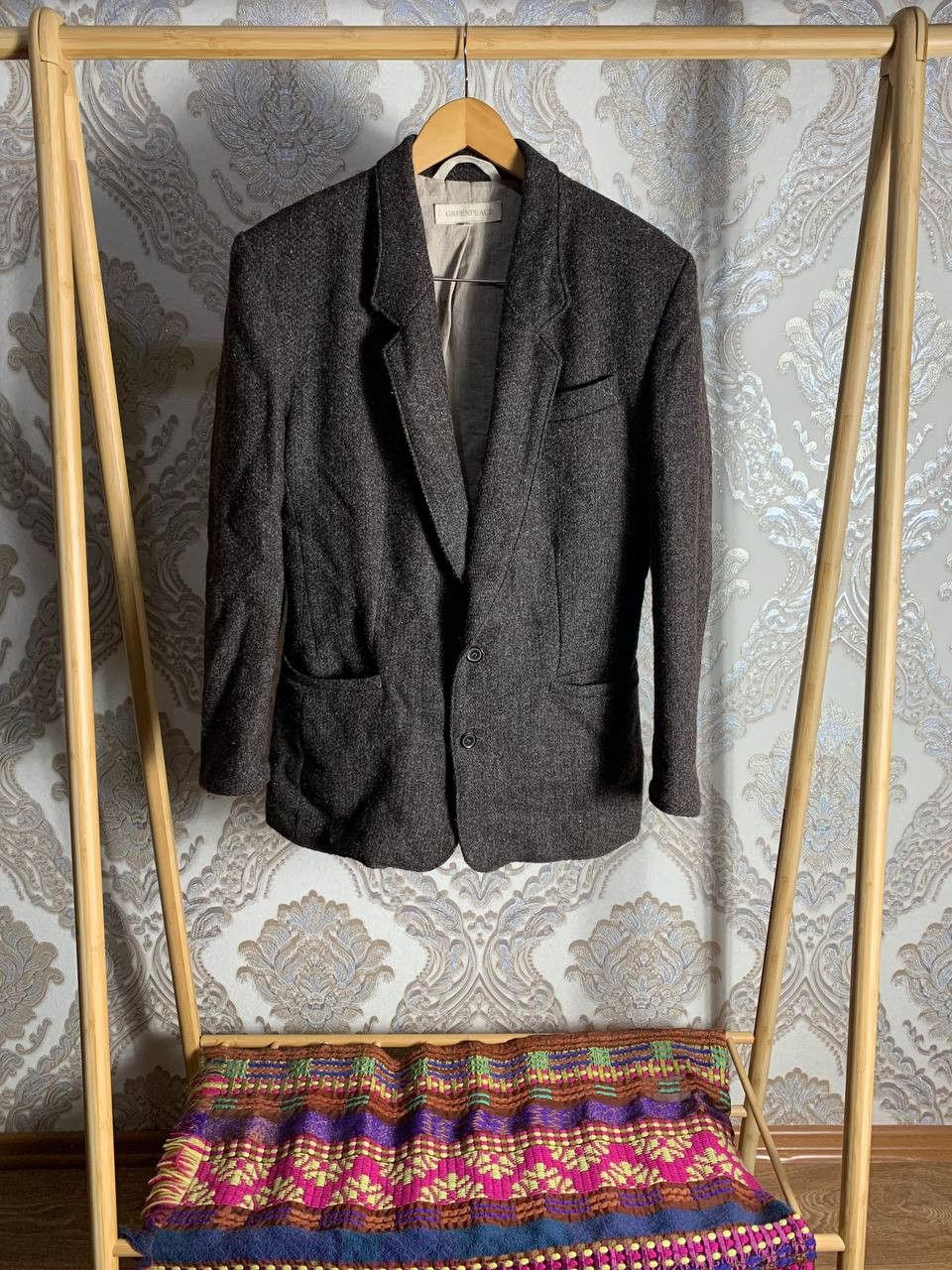 Harris Tweed Vintage Greenpeace Harris Tweed Casual Blazer England 90s Size 46S - 2 Thumbnail