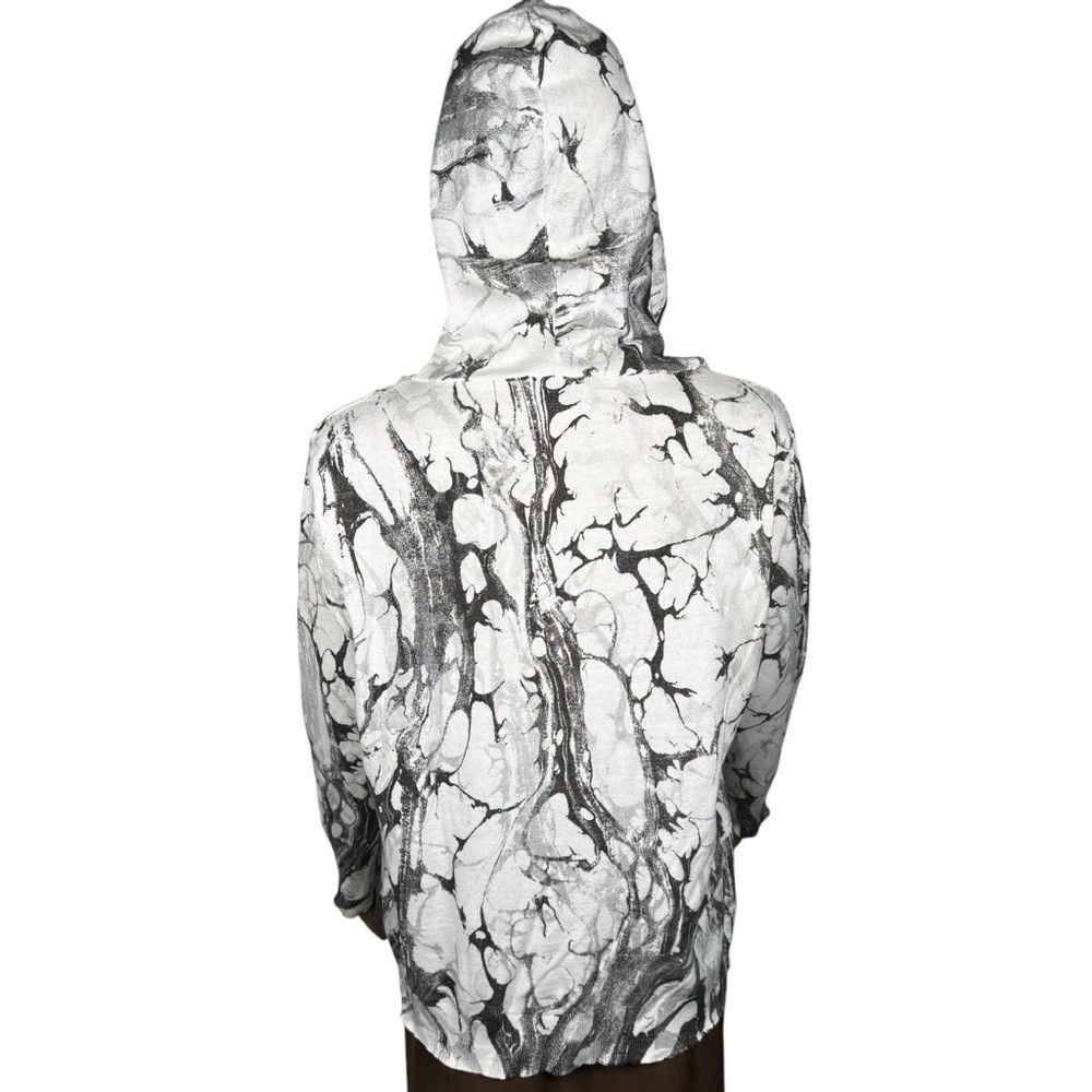 Other Caryn Vallone Marble Print Cotton Long Sleeve Hoodie Sweate Size S / US 4 / IT 40 - 4 Thumbnail