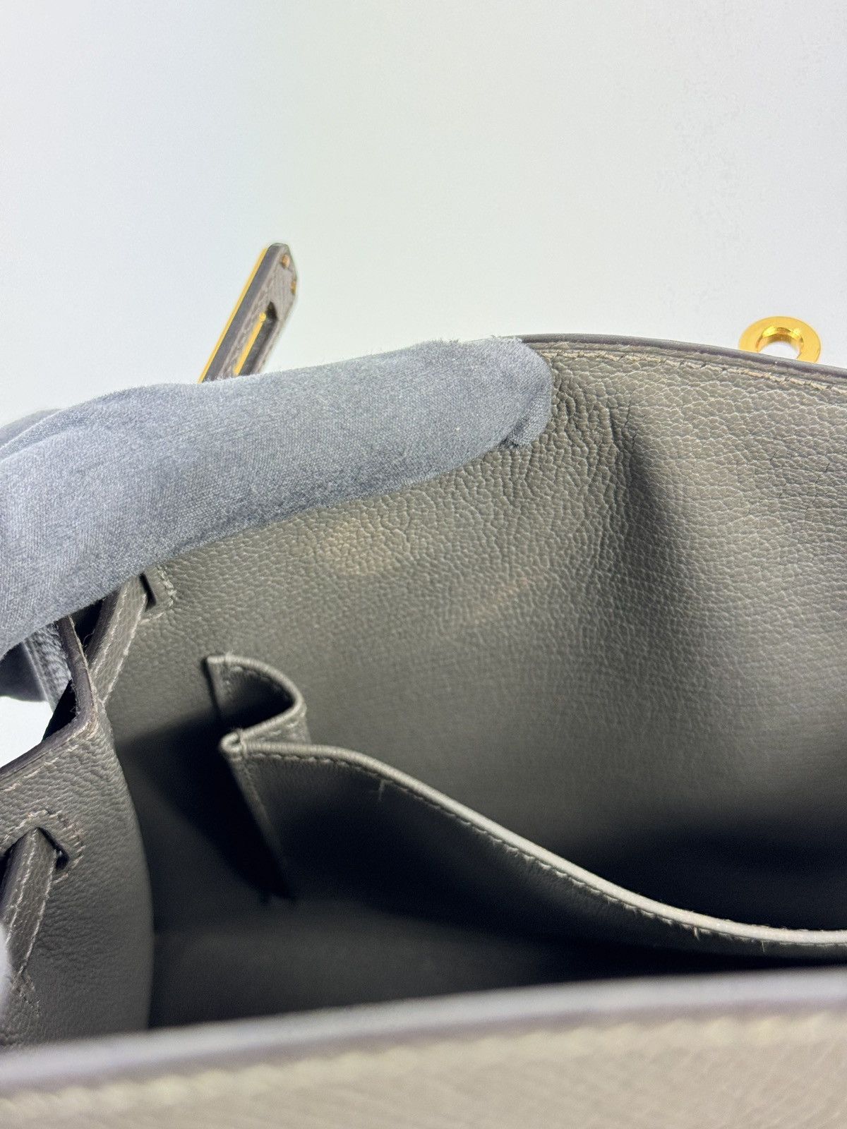 Hermes HERMES KELLY 25 GRIS MEYER EPSON LEATHER GOLD HARDWARE BAG Size ONE SIZE - 17 Thumbnail