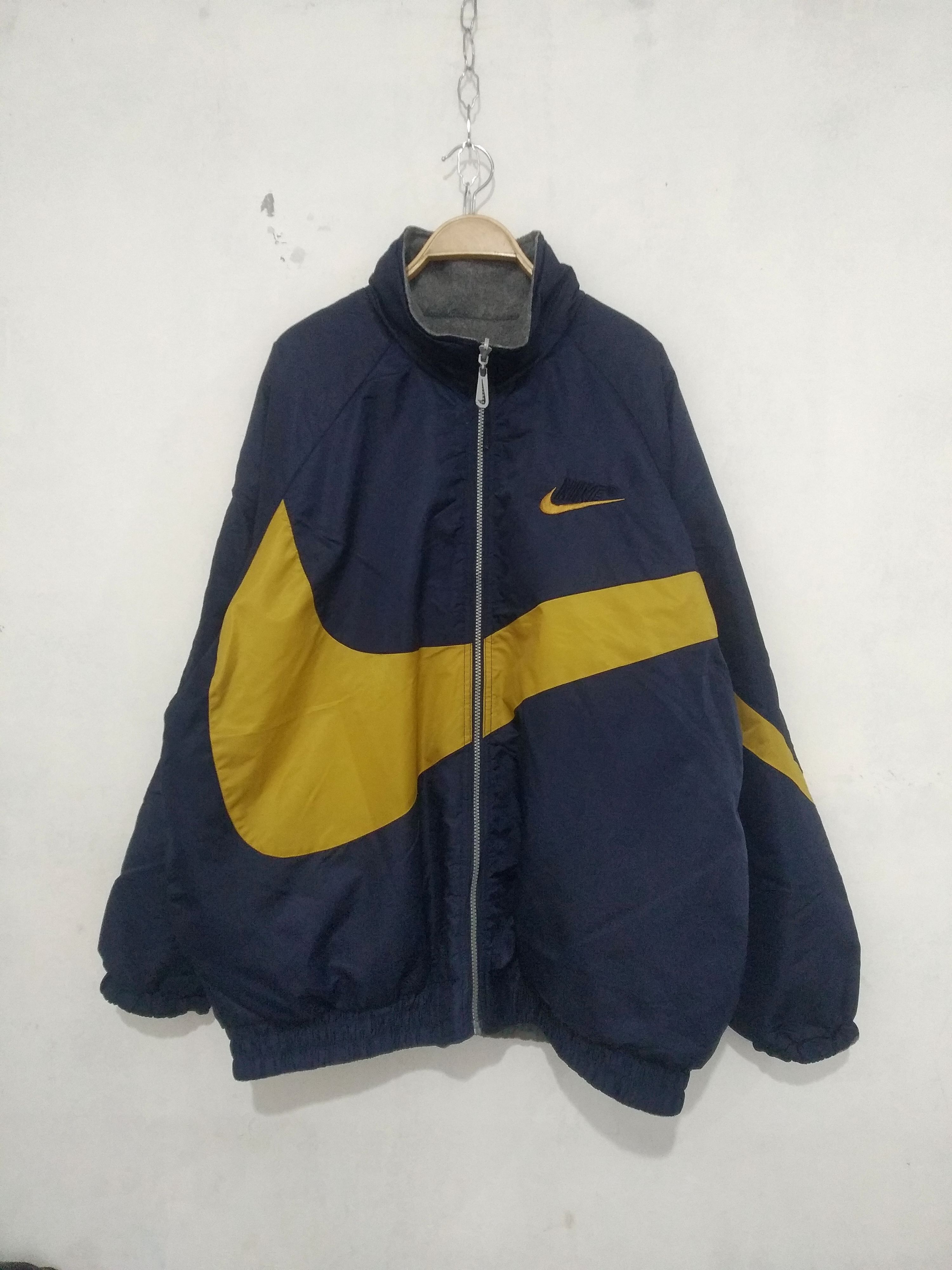 image of Nike Big Swoosh Nylon Reversible Jacket, Men's (Size Large)