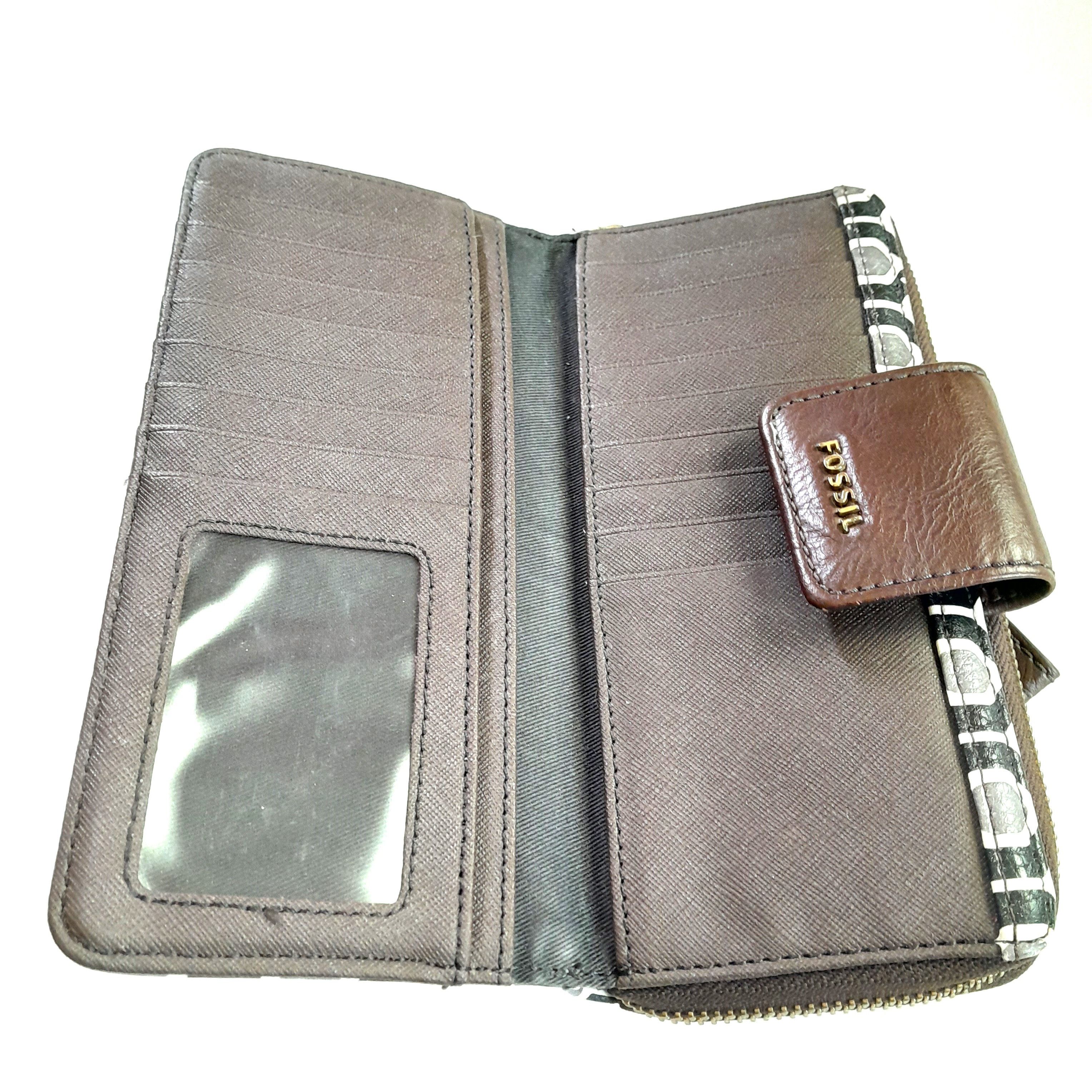 Fossil Women’s Fossil Wallet Black Leather Zipper Closure Wristlet Size ONE SIZE - 3 Thumbnail