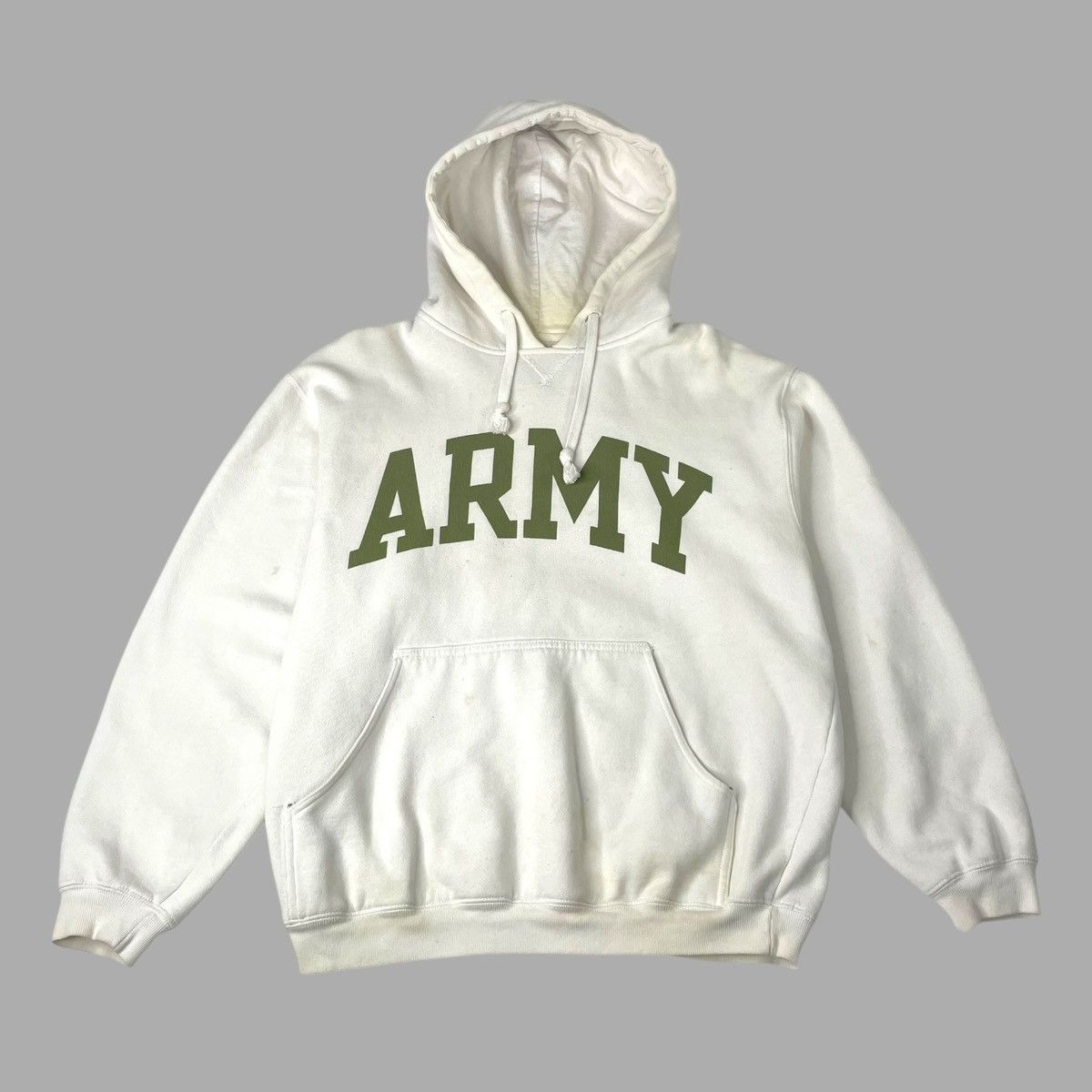 Vintage Vintage Y2K army script logo hoodie Size US S / EU 44-46 / 1 - 1 Thumbnail