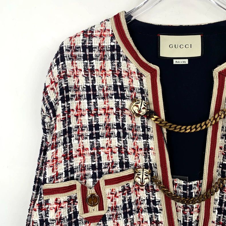 Gucci Gucci Color-blocked tweed coat 2502-Nextarrow Size US S / EU 44-46 / 1 - 3 Thumbnail