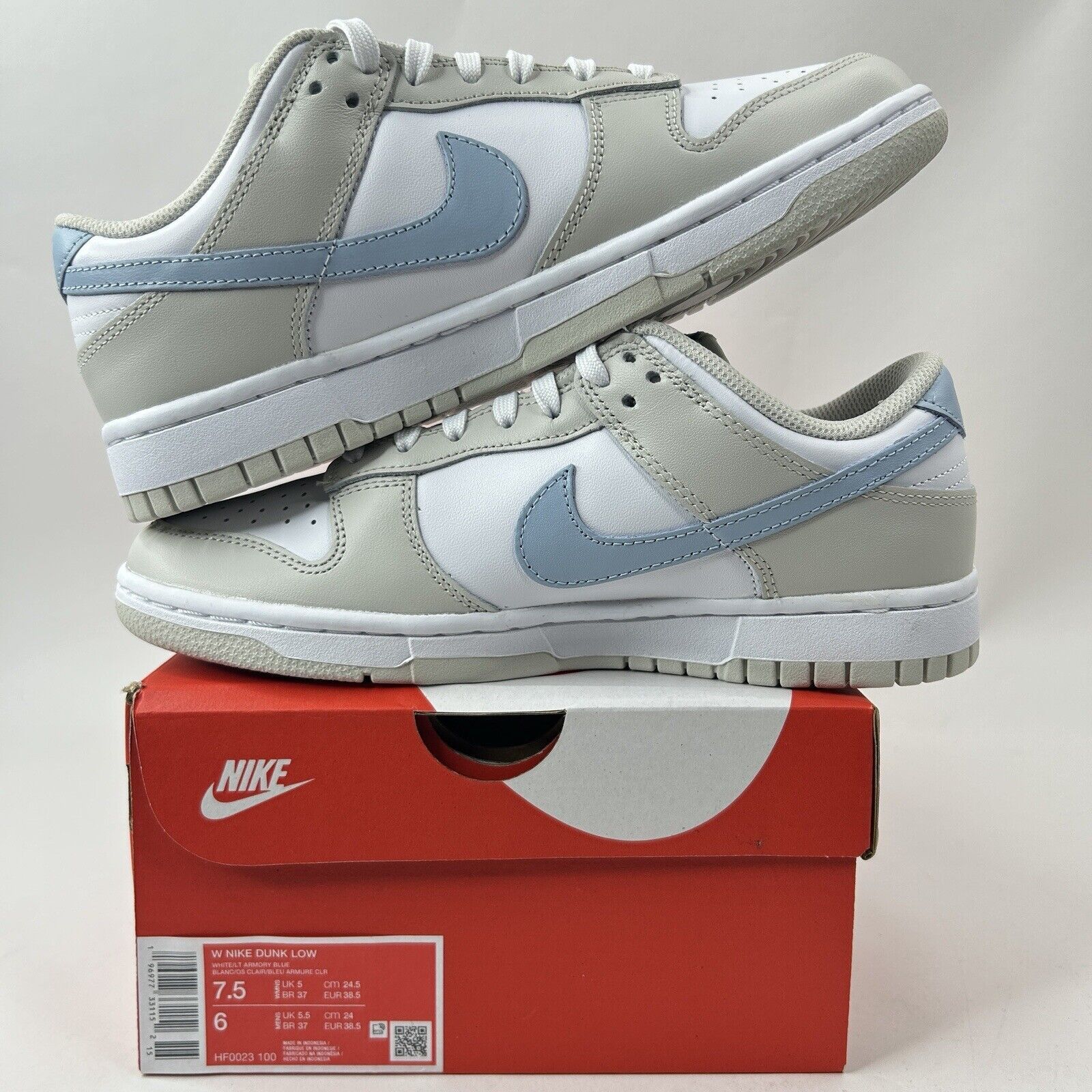 Nike Nike Dunk Low WMNS “White Light Armory Blue” 2024 Size US 7.5 / IT 37.5 - 3 Thumbnail